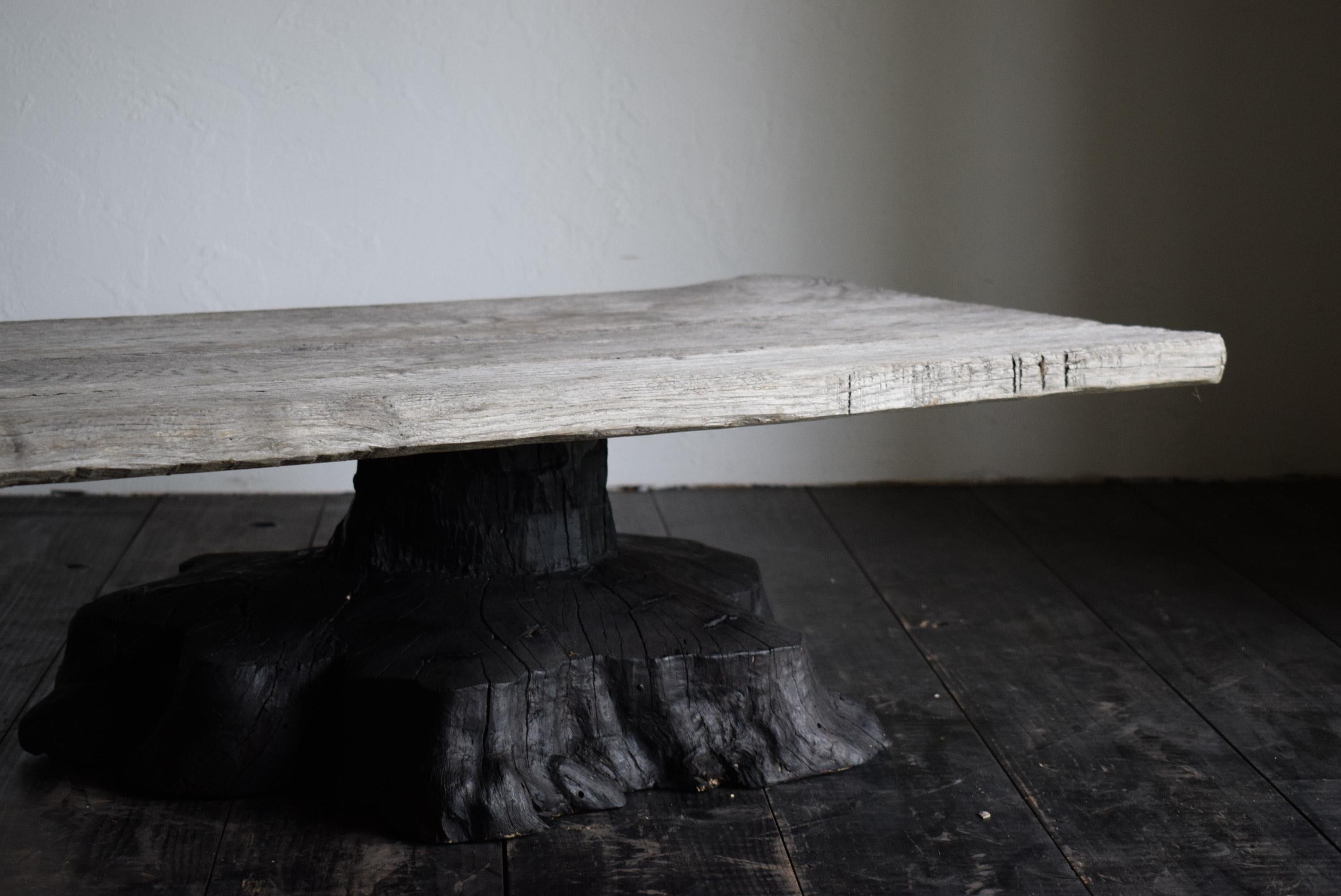 Japanese primitive low table / wabi-sabi  table / Flower stand / Japanese tea ta 2