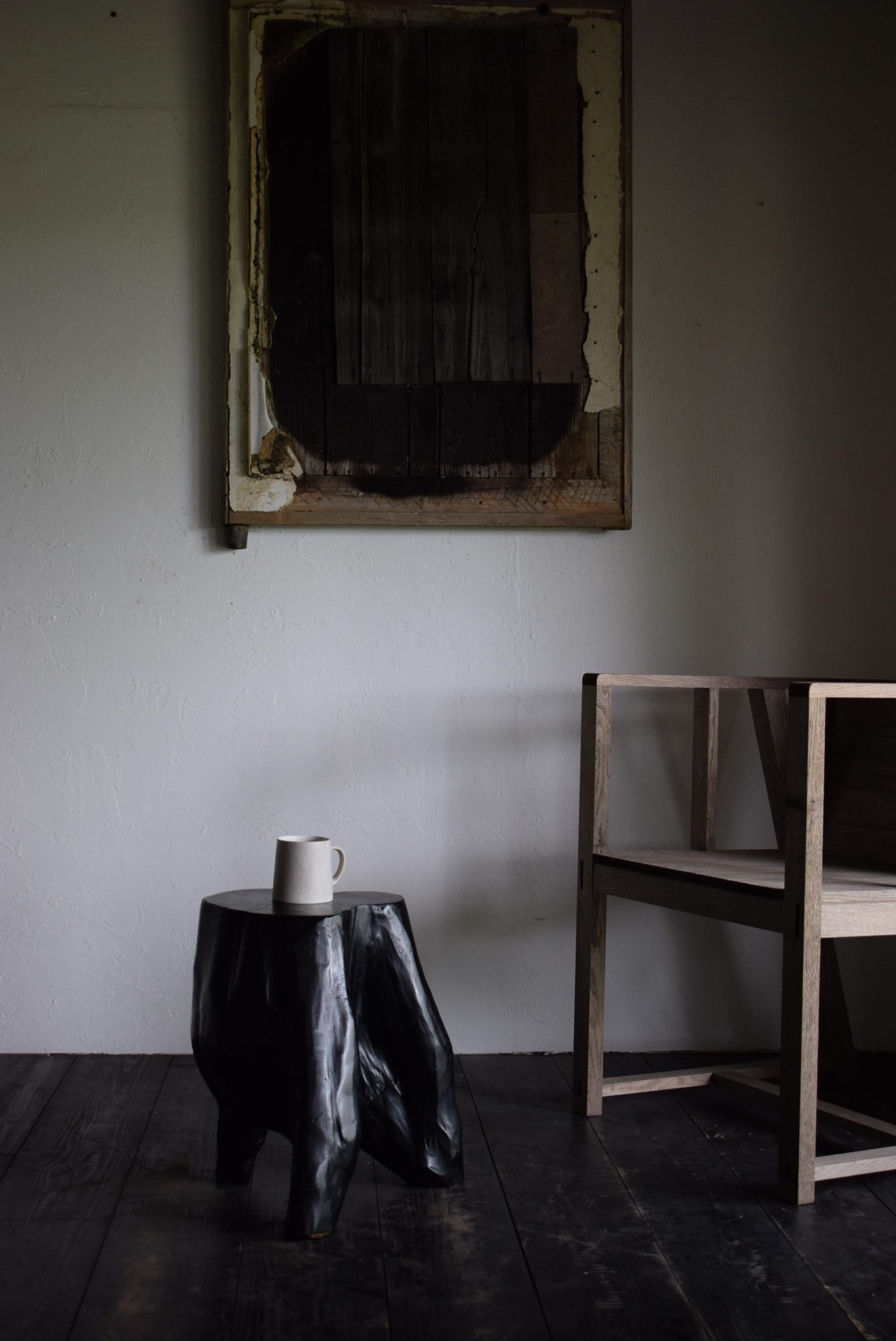 Meiji Japanese primitive stool / wabi-sabi stool / Flower stand