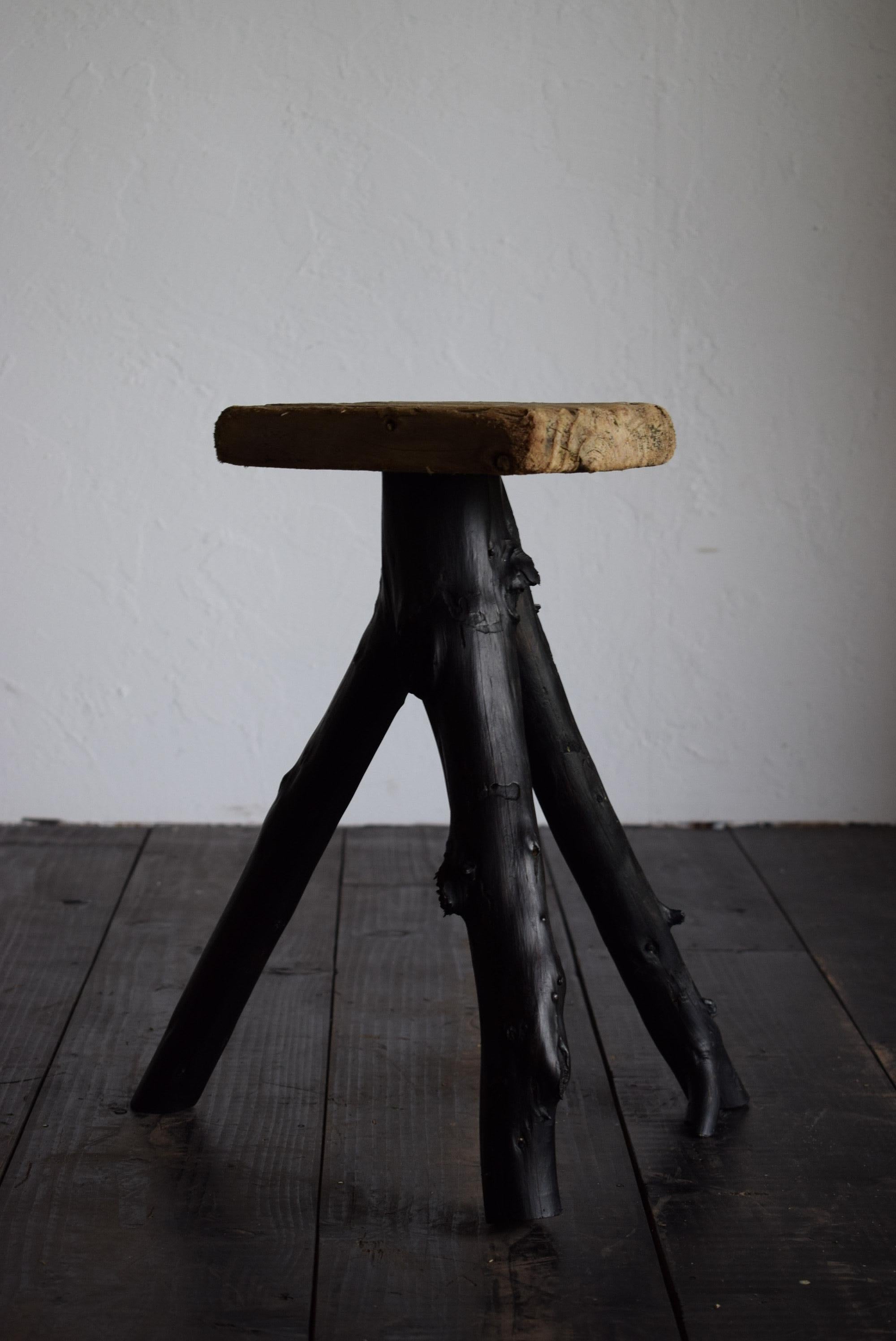 20th Century Japanese primitive stool / wabi-sabi stool / Flower stand