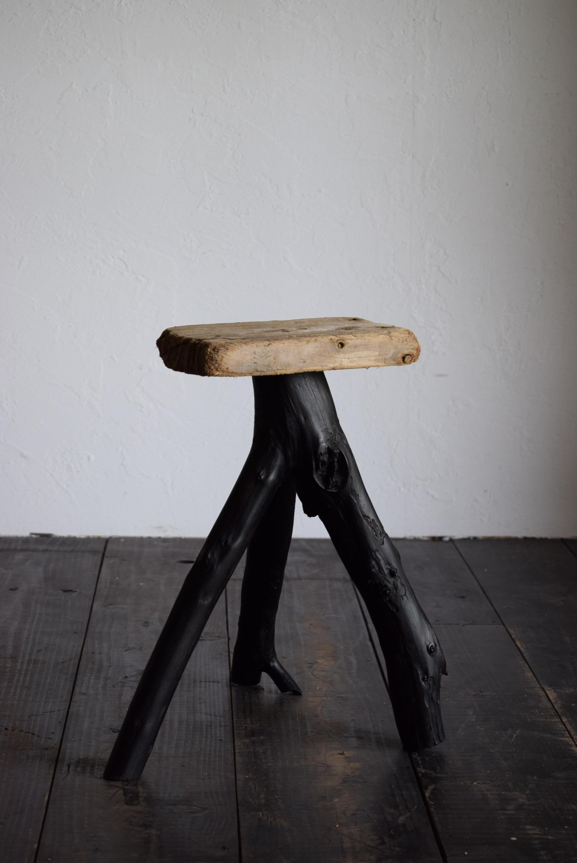 Japanese primitive stool / wabi-sabi stool / Flower stand 3