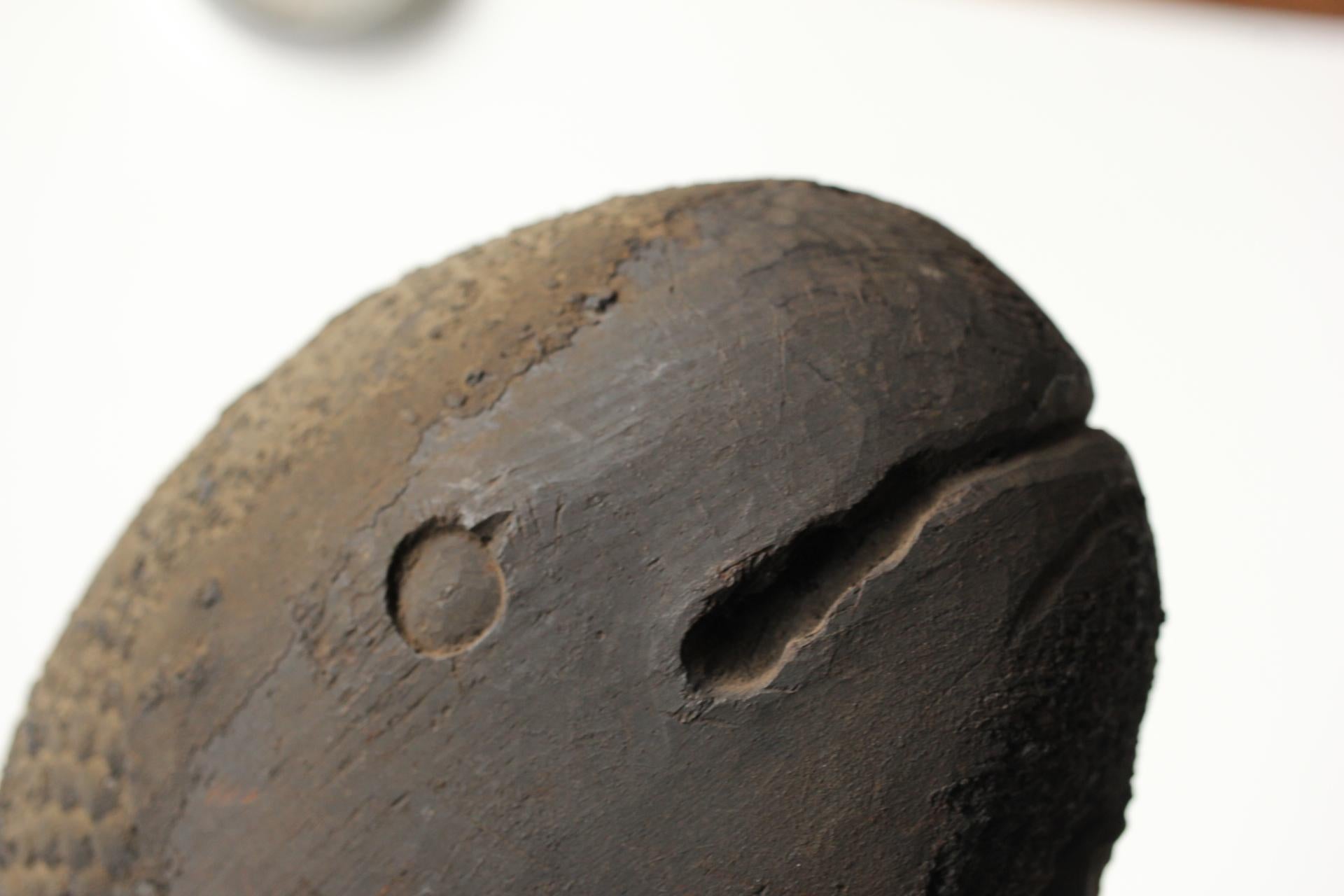 Japanese Primitives Antiques : Hearth Tools Fish-shaped wood Hook Farmer Life For Sale 6