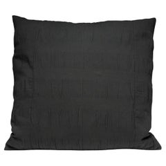 Japanese Puckered Black Silk Pillow