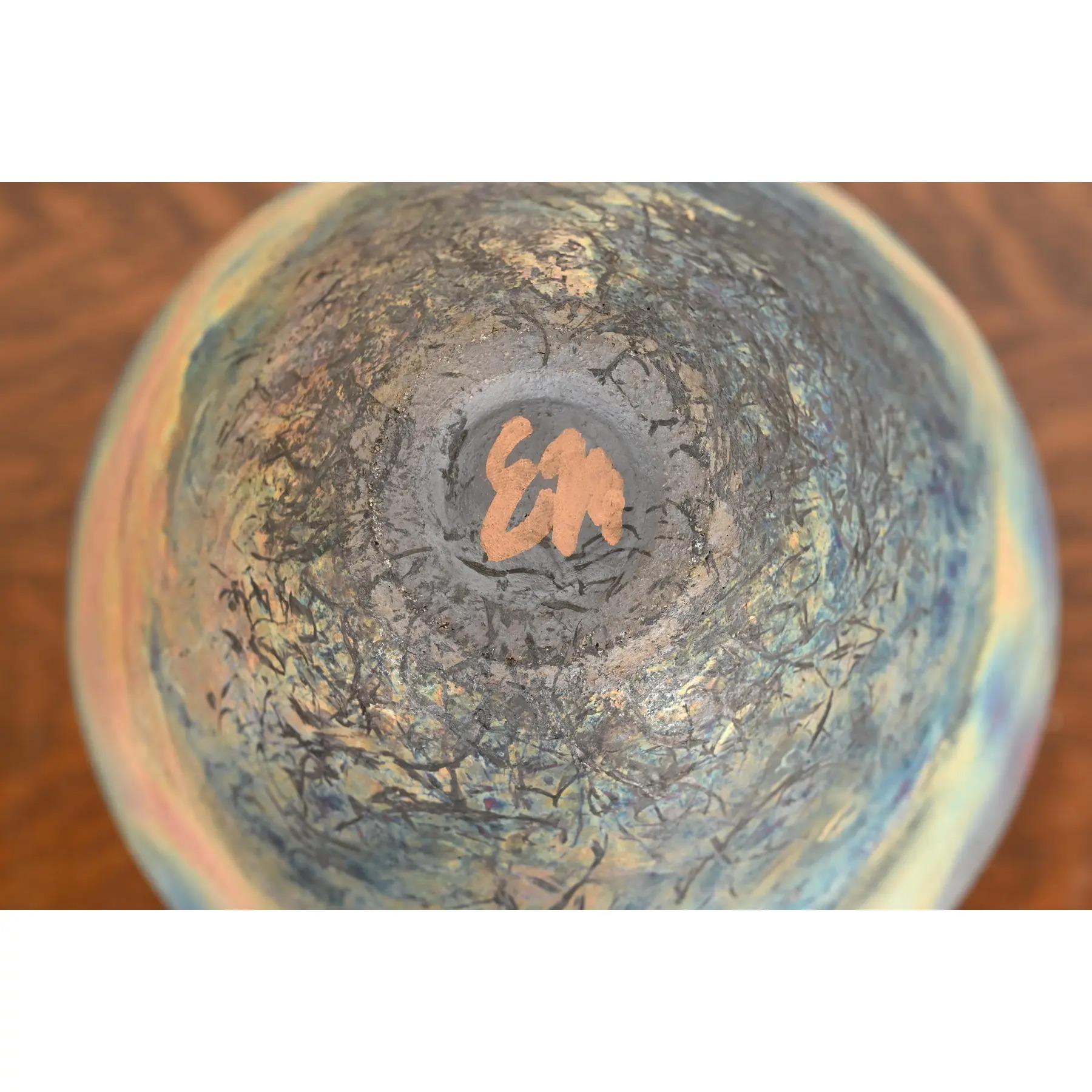 Poterie japonaise Raku Arts & Crafts poterie d'art céramique émaillée à couvercle en vente 5