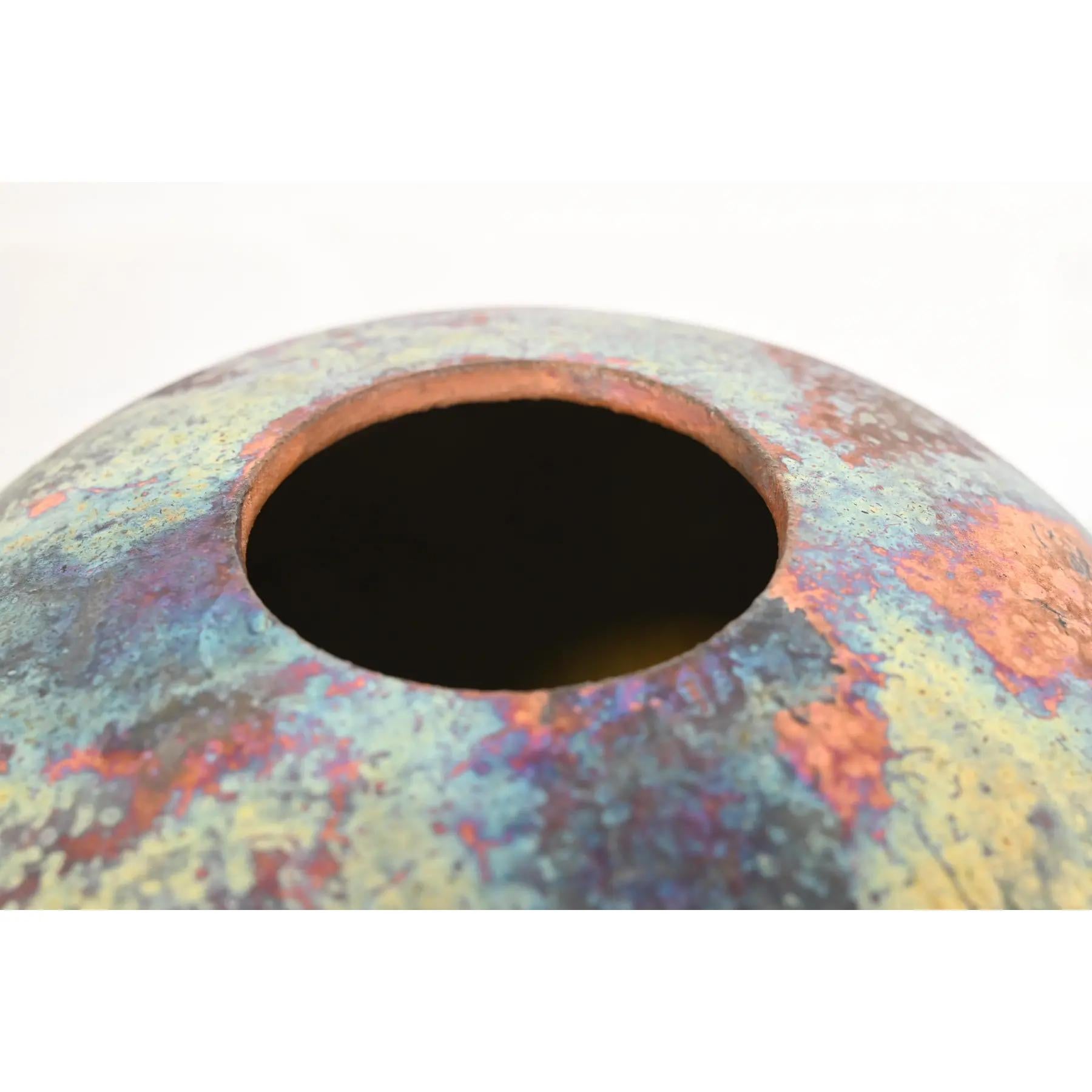 Poterie japonaise Raku Arts & Crafts poterie d'art céramique émaillée à couvercle en vente 2