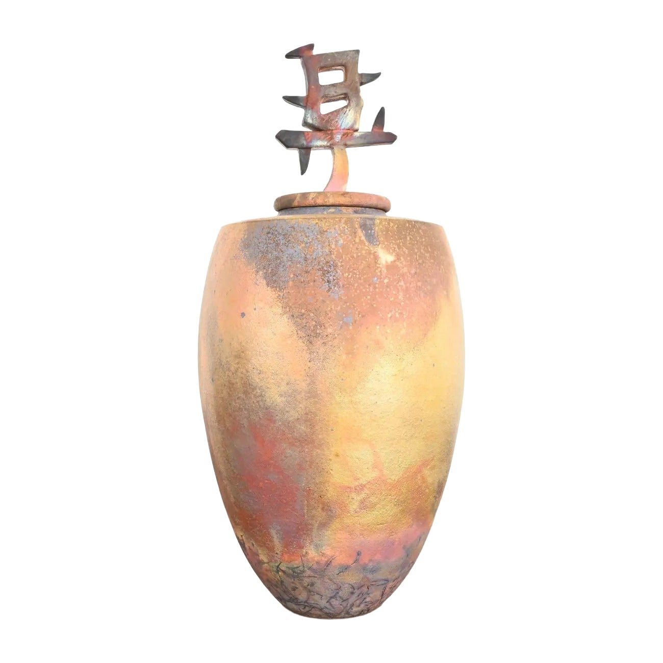 Poterie japonaise Raku Arts & Crafts poterie d'art céramique émaillée à couvercle