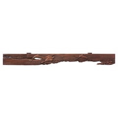 Japanese Ranma Wood Carving Featuring "Birds in Flight" & "Long Blades of Grass"