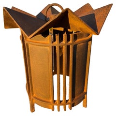 Japanese Rare 1930s Art Deco Six Gables Garden Lighting Lantern Japanese Rare 1930s Art Deco Six Gables Garden Lighting Lantern