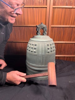 Japanese Rare 19th Century Antique Bronze Fire Bell - Unique Family Heirloom