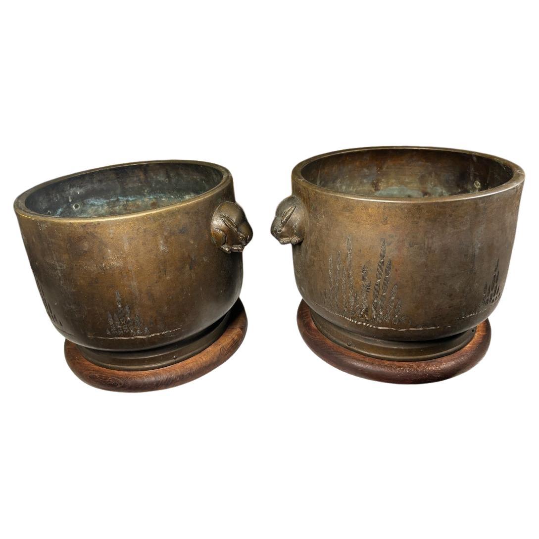 Japanese Bronze Rabbits - 20 For Sale on 1stDibs | rabbit bronze ...