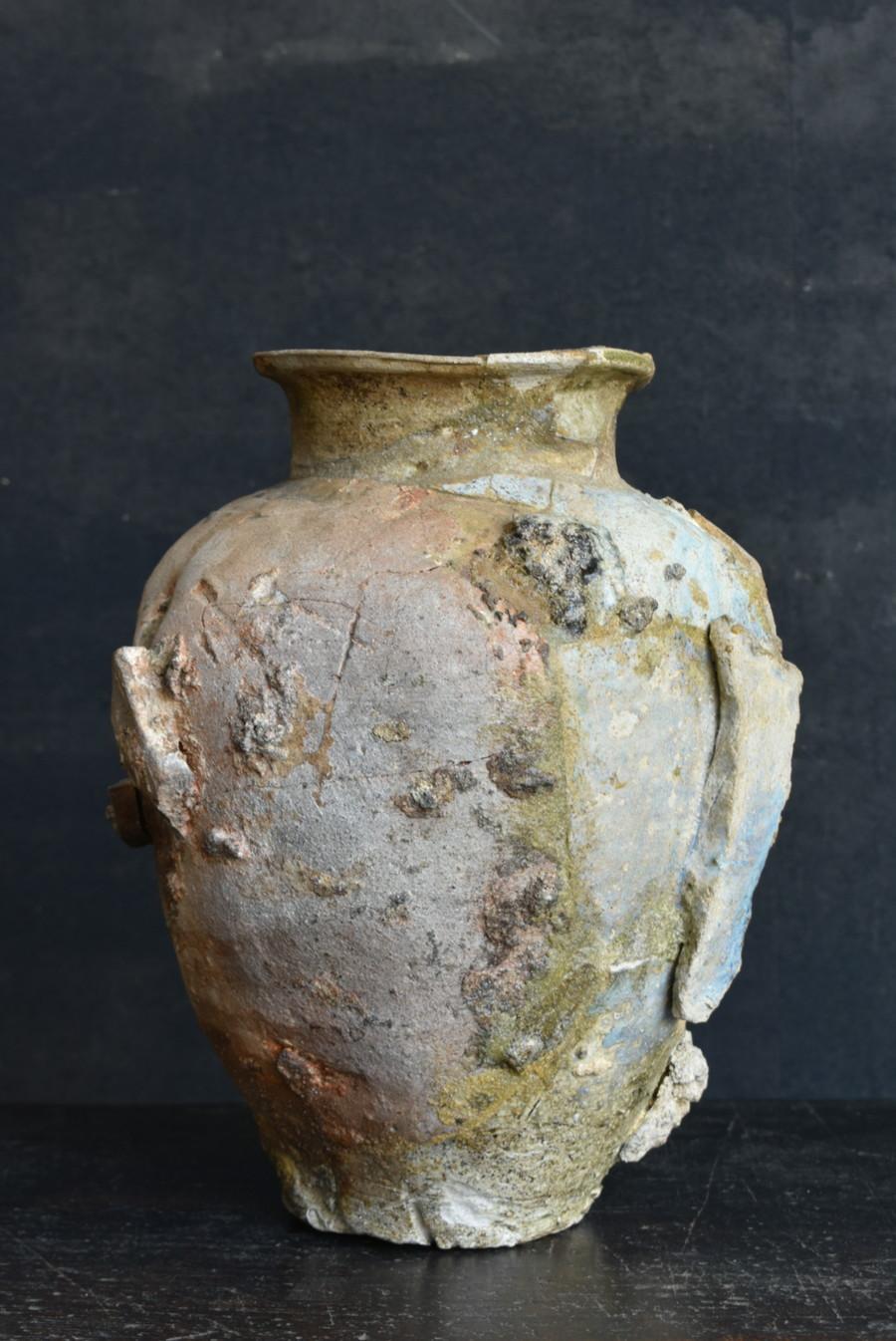 Japanese rare antique pottery vase/12th century/beautiful natural glaze 1