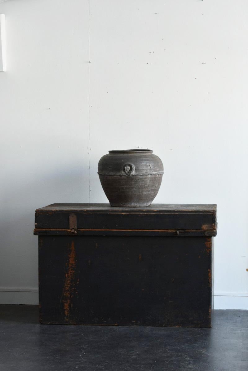 Japanese Rare Antique Pottery Vase /1573-1700/ Bizen Ware / Planter 11