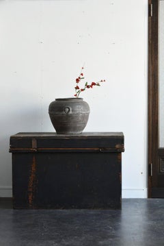 Japanese Rare Antique Pottery Vase /1573-1700/ Bizen Ware / Planter