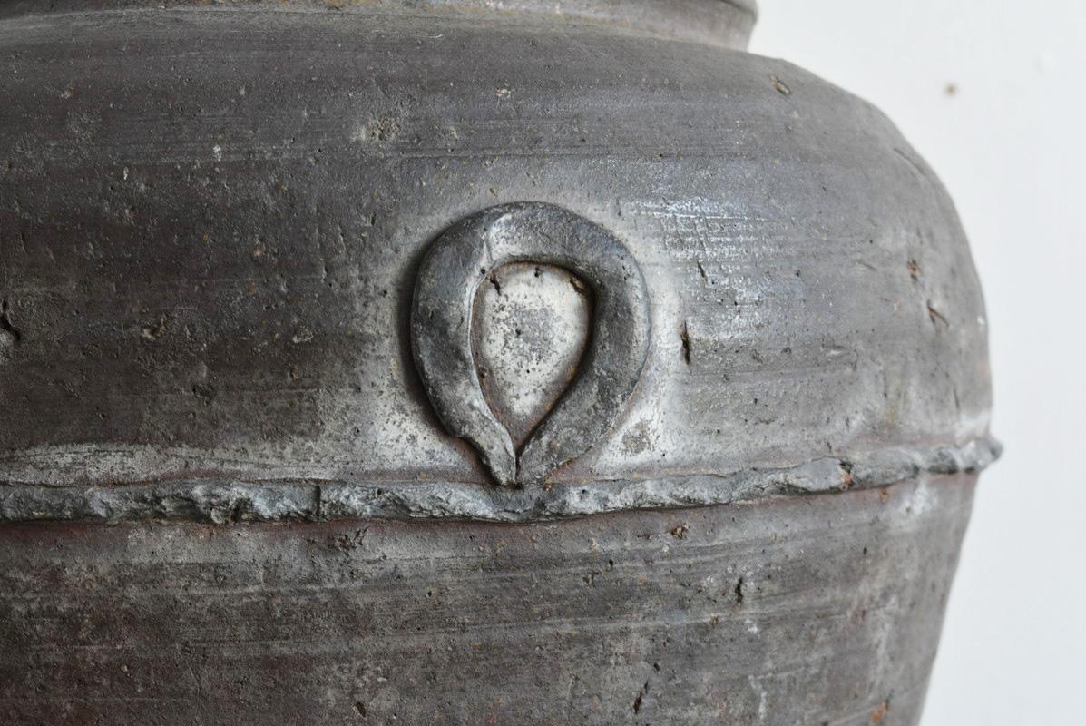 Japanese Rare Antique Pottery Vase /1573-1700/ Bizen Ware / Planter 2