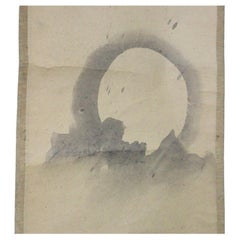 Rare rouleau japonais ancien d'un poème de cœur de Waka célèbre Rengetsu Otagaki, signé