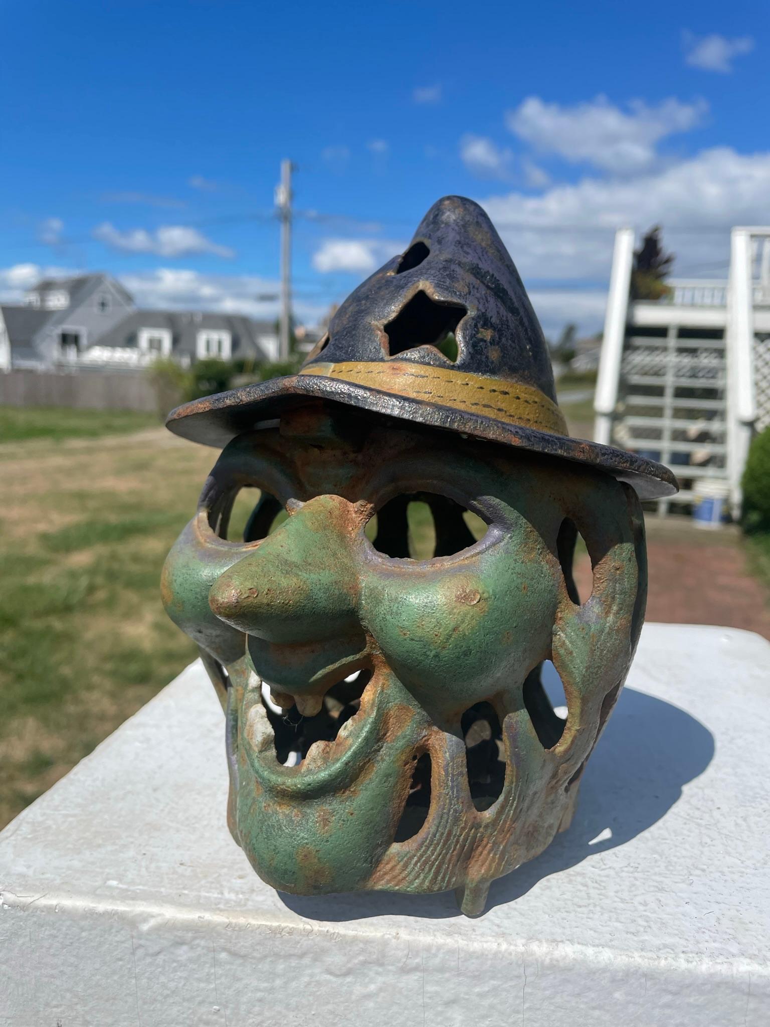 Japanese Rare Antique Witch's Hat Lighting Lantern 3