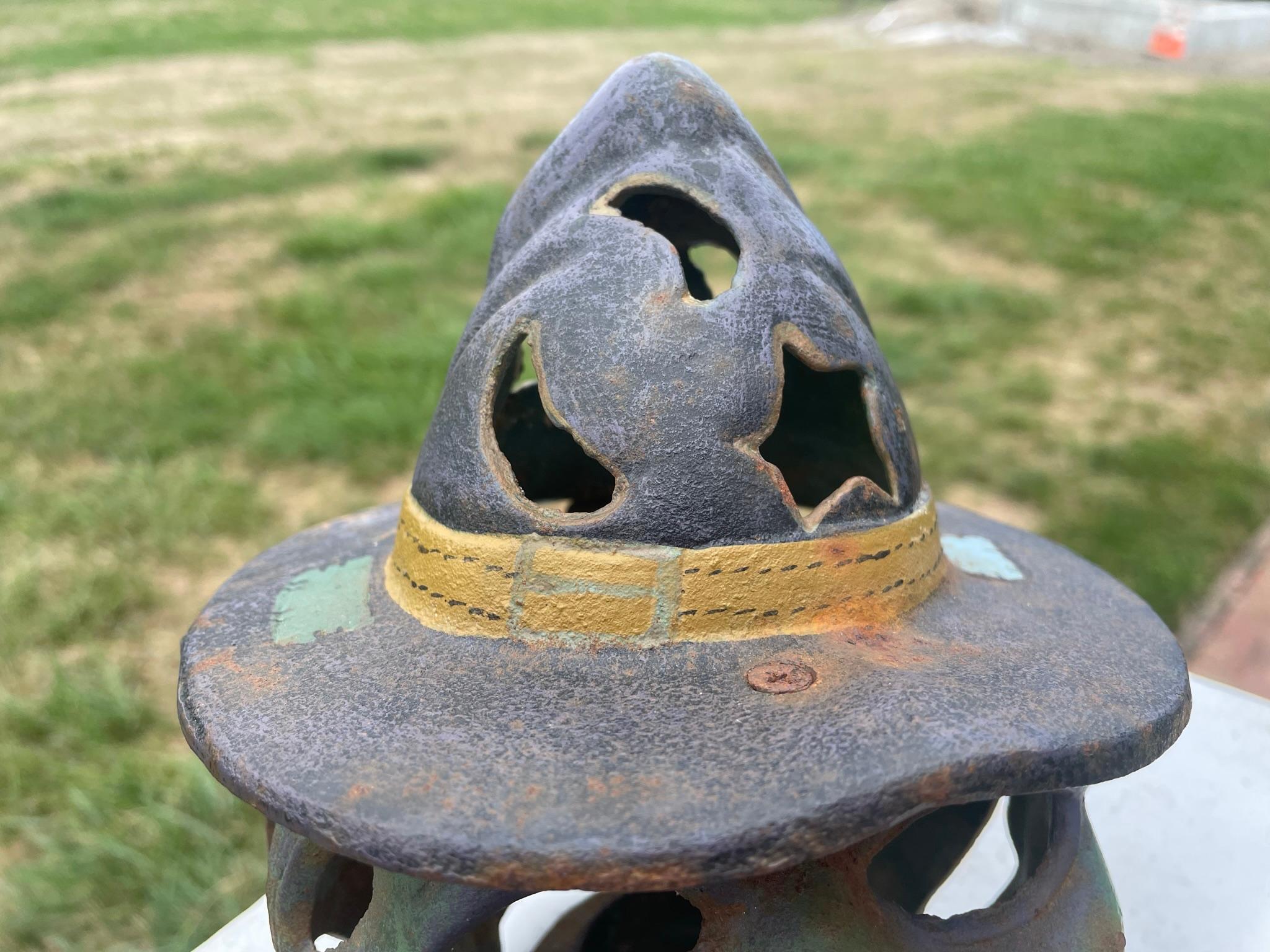 Japanese Rare Antique Witch's Hat Lighting Lantern 5