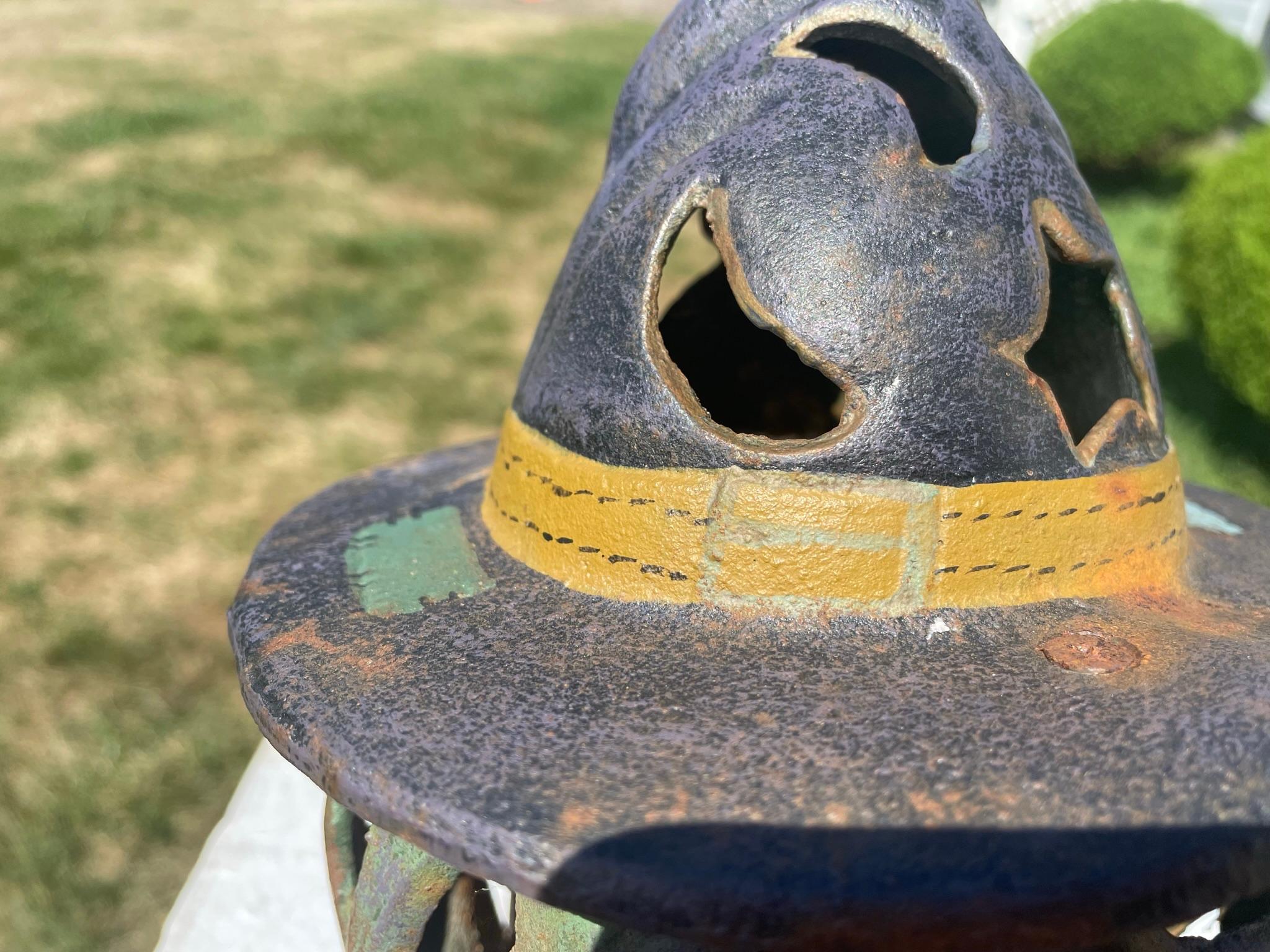 Japanese Rare Antique Witch's Hat Lighting Lantern 8