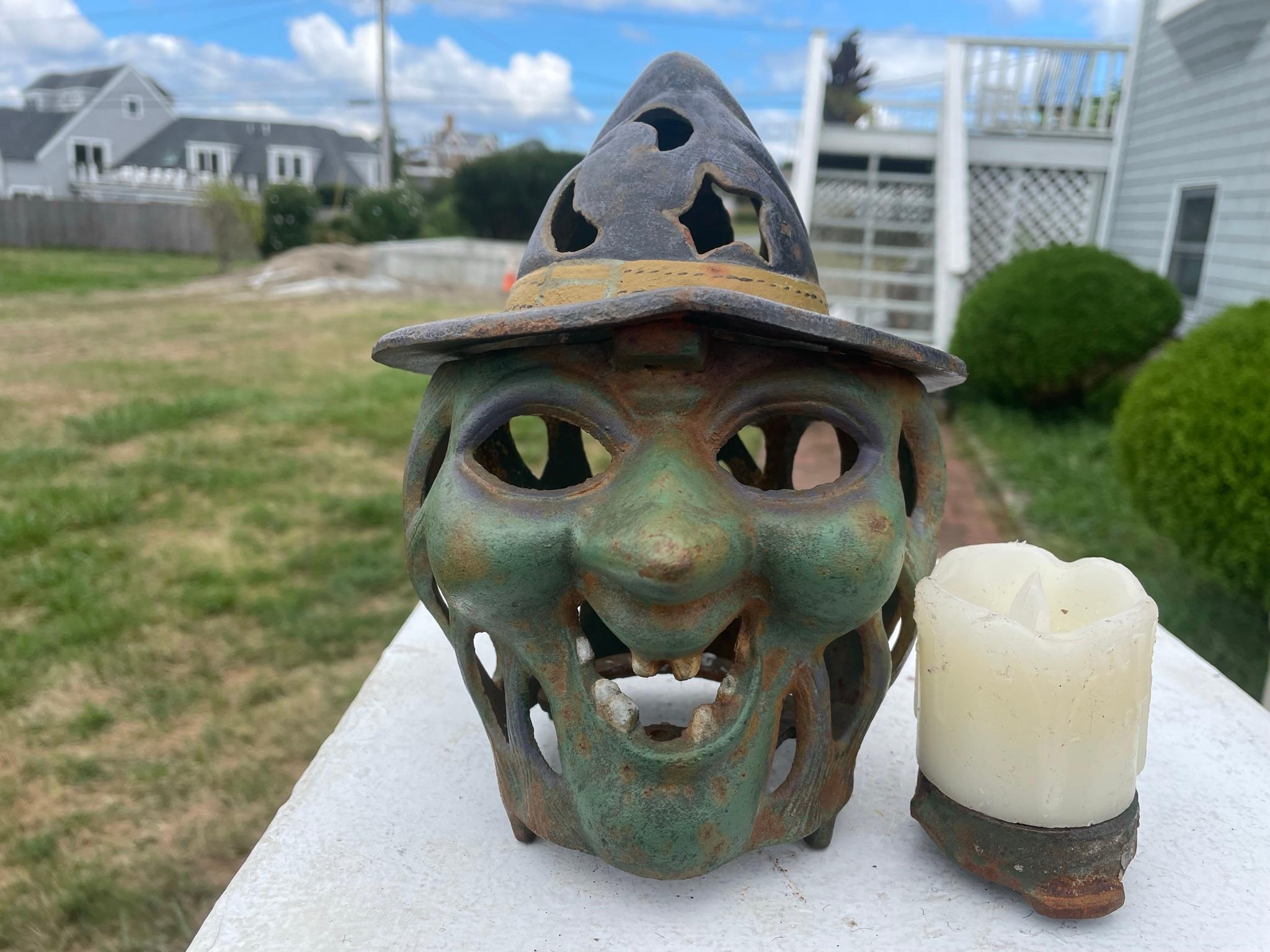 Hand-Crafted Japanese Rare Antique Witch's Hat Lighting Lantern