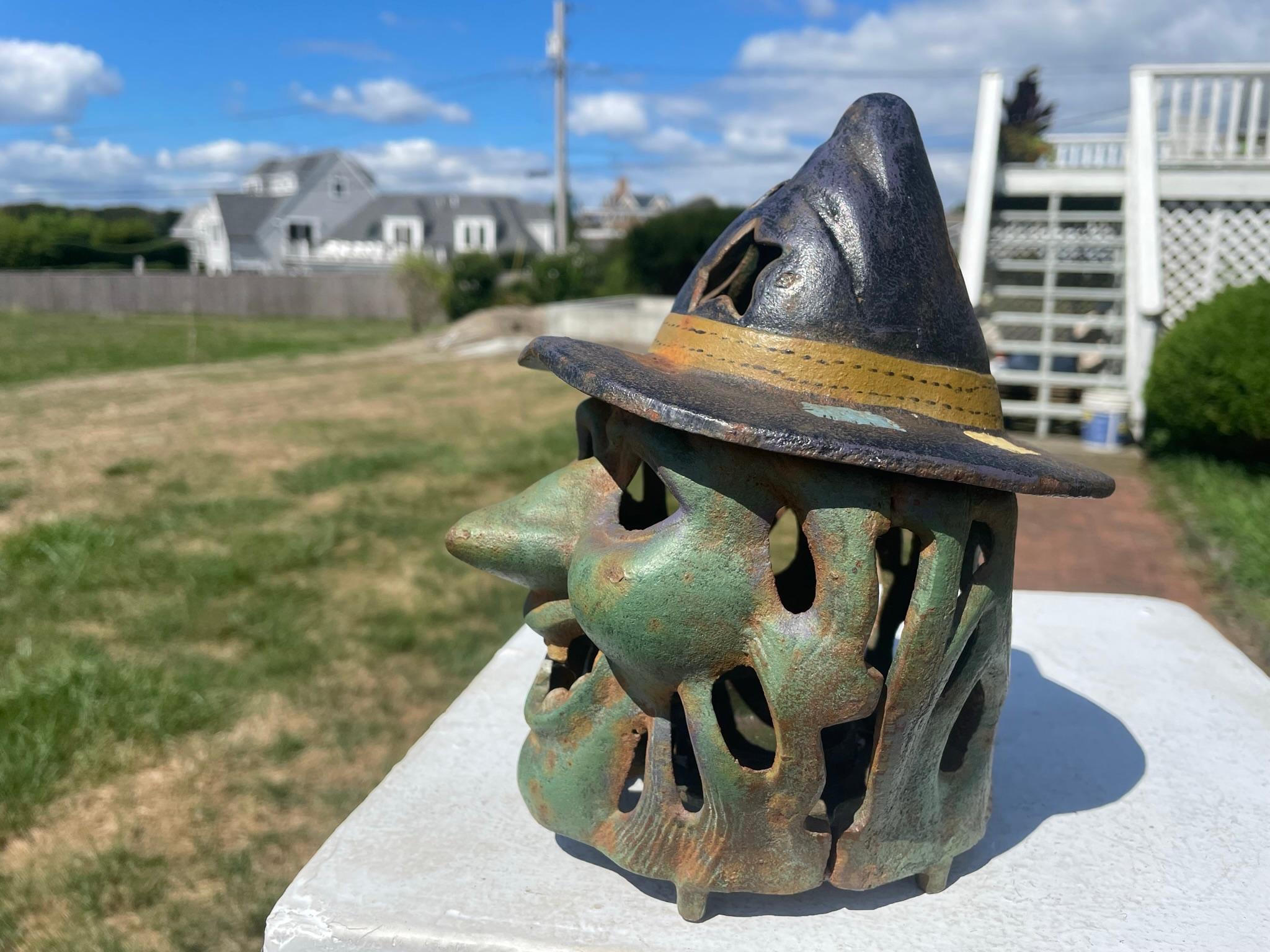 Japanese Rare Antique Witch's Hat Lighting Lantern 2