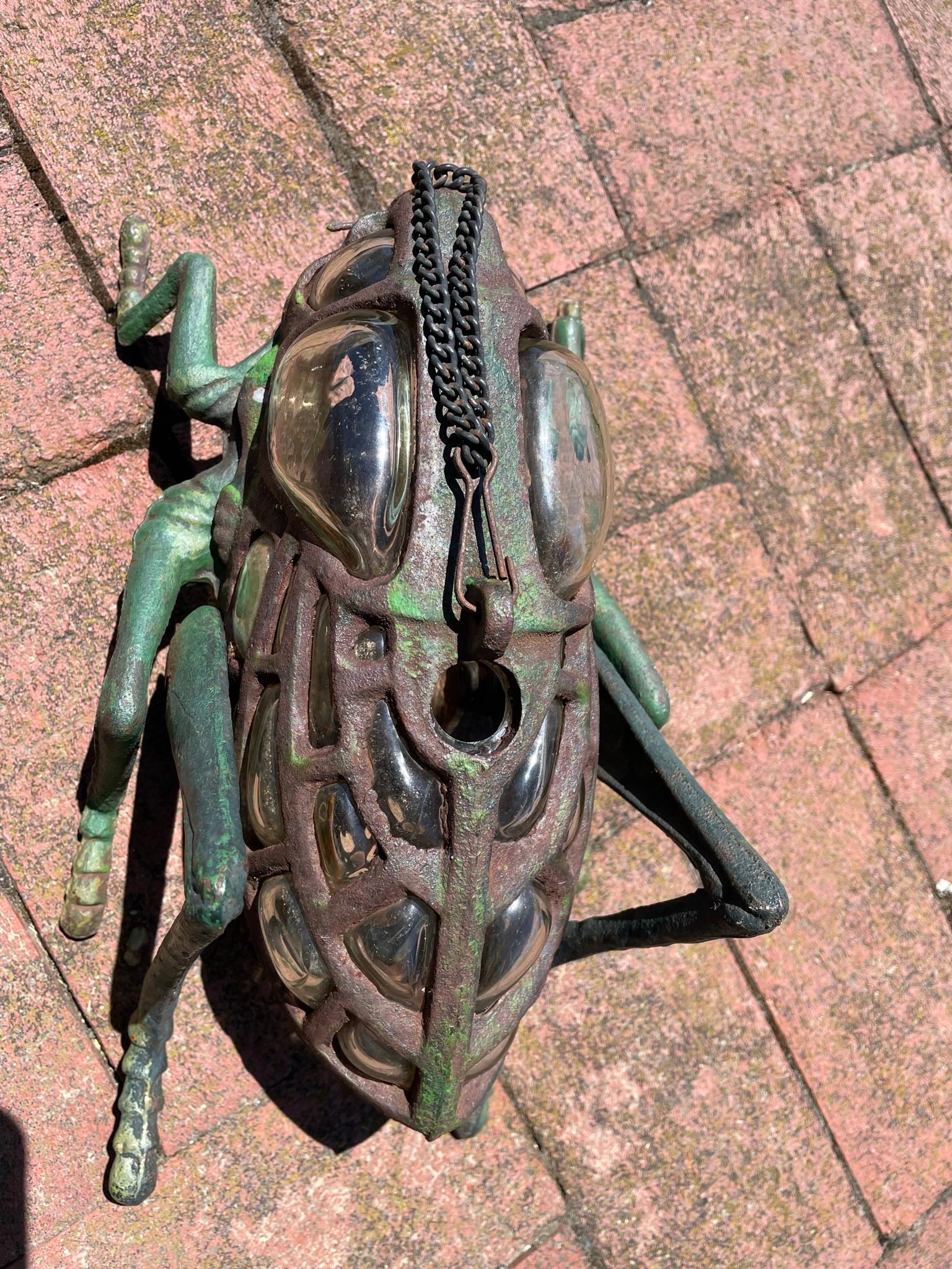 Japanese Rare Hand Painted Cricket Lighting Lantern 3