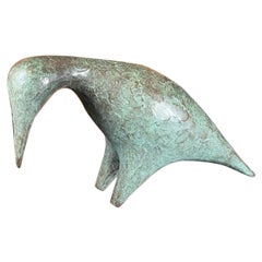 Rara scultura giapponese di uccello di grandi dimensioni, firmata dal maestro artigiano modernista