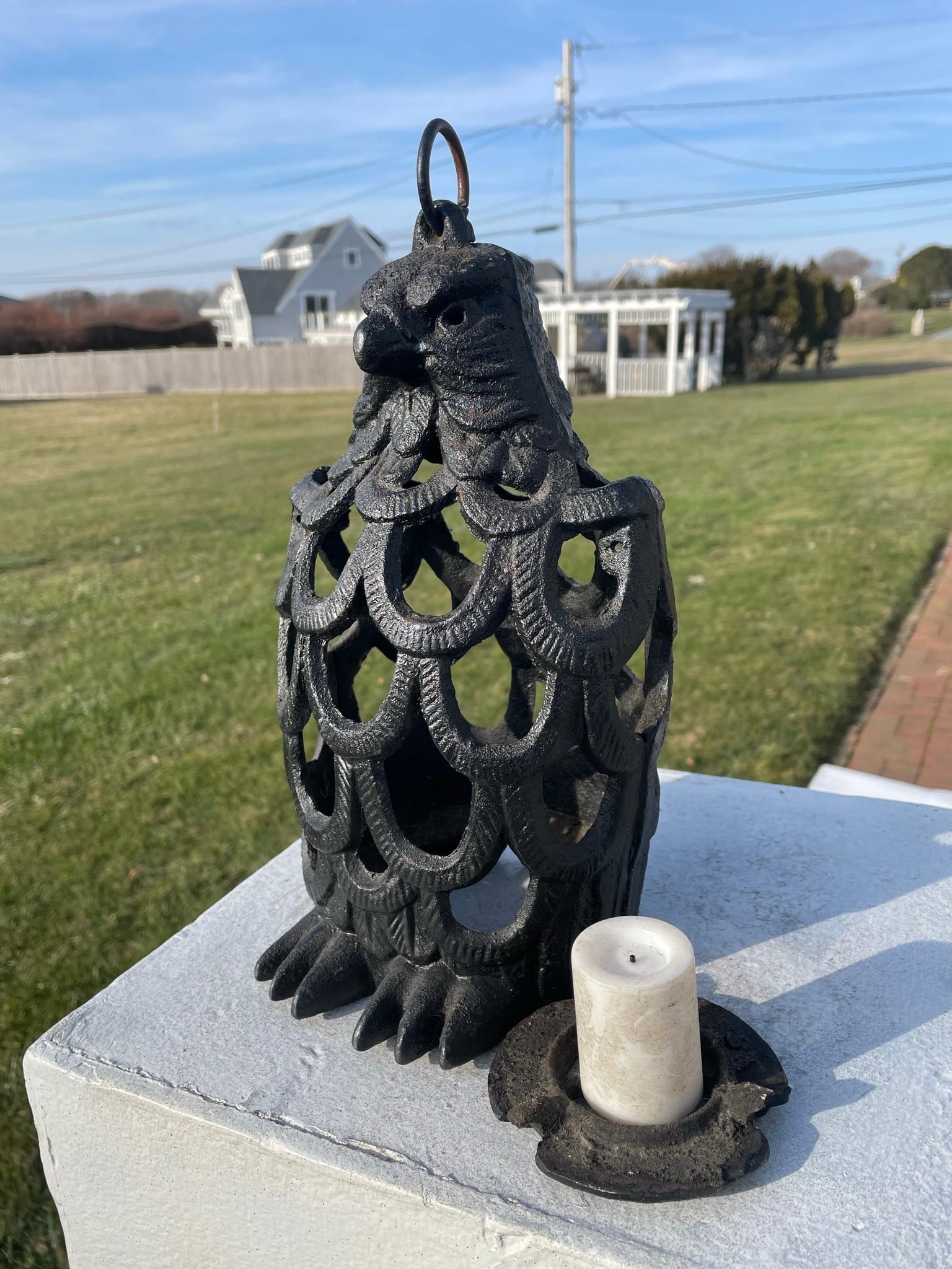Japanese Rare Old Eagle Lighting Lantern, Hard To Find 6