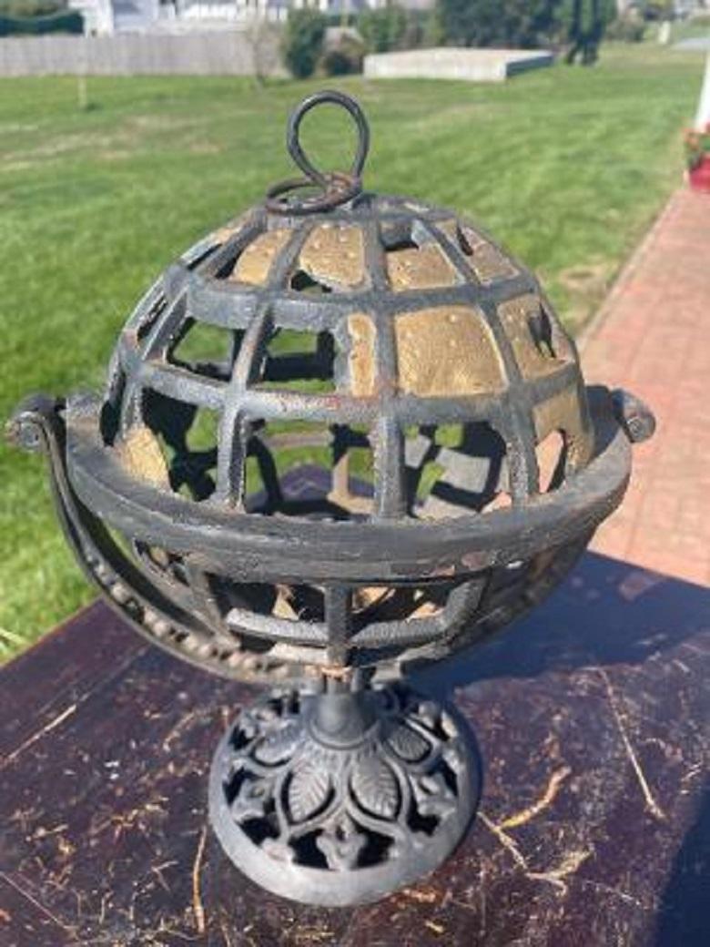 Japanese Rare Old Five Continents Globe Lighting Lantern For Sale 2