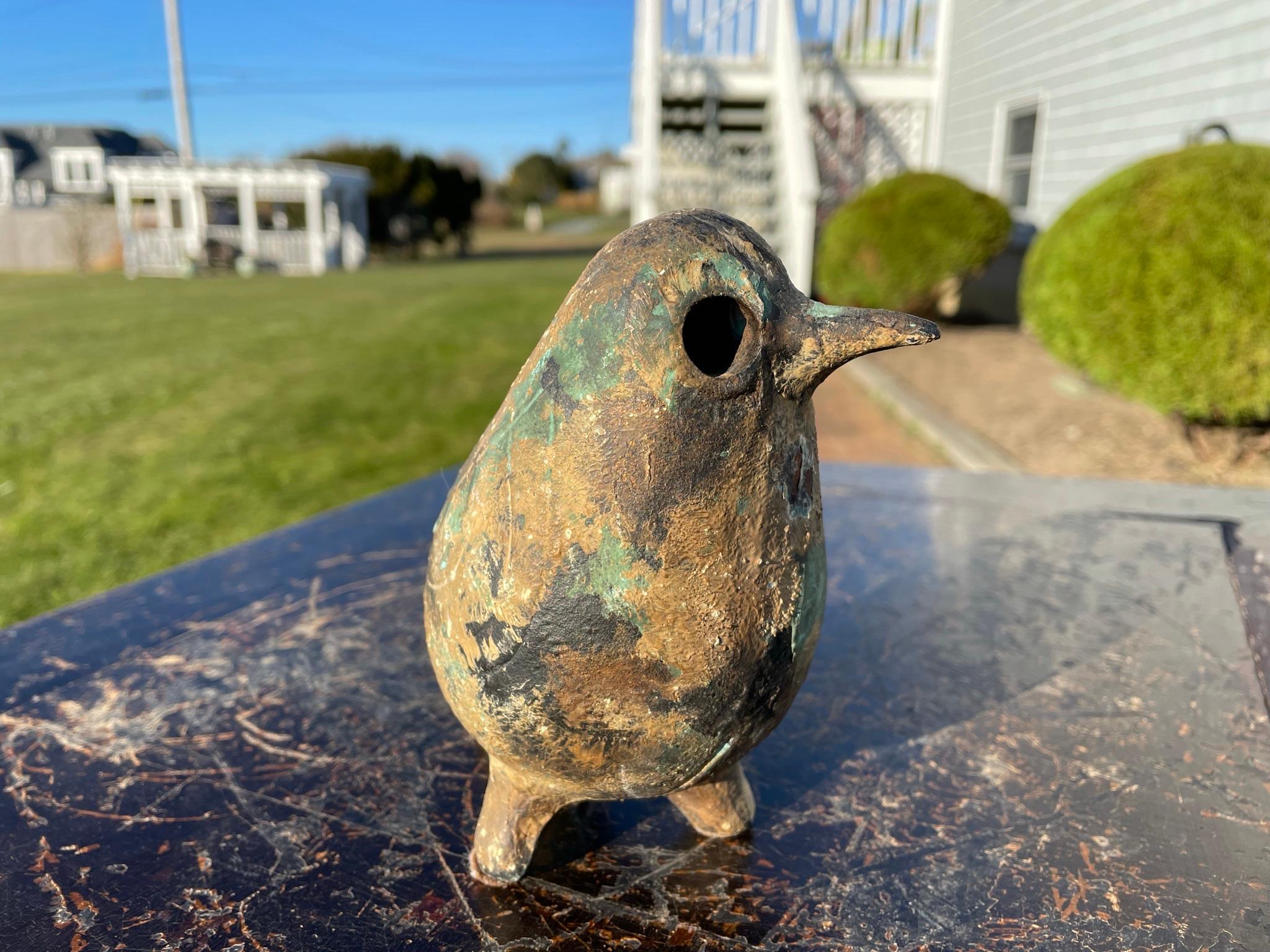 Japanese Rare Old Gilt Bird Incense Censer, Signed Japan 2