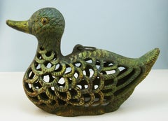 Japanese Rare Hand Painted  "Duck Decoy" Lighting Lantern #1