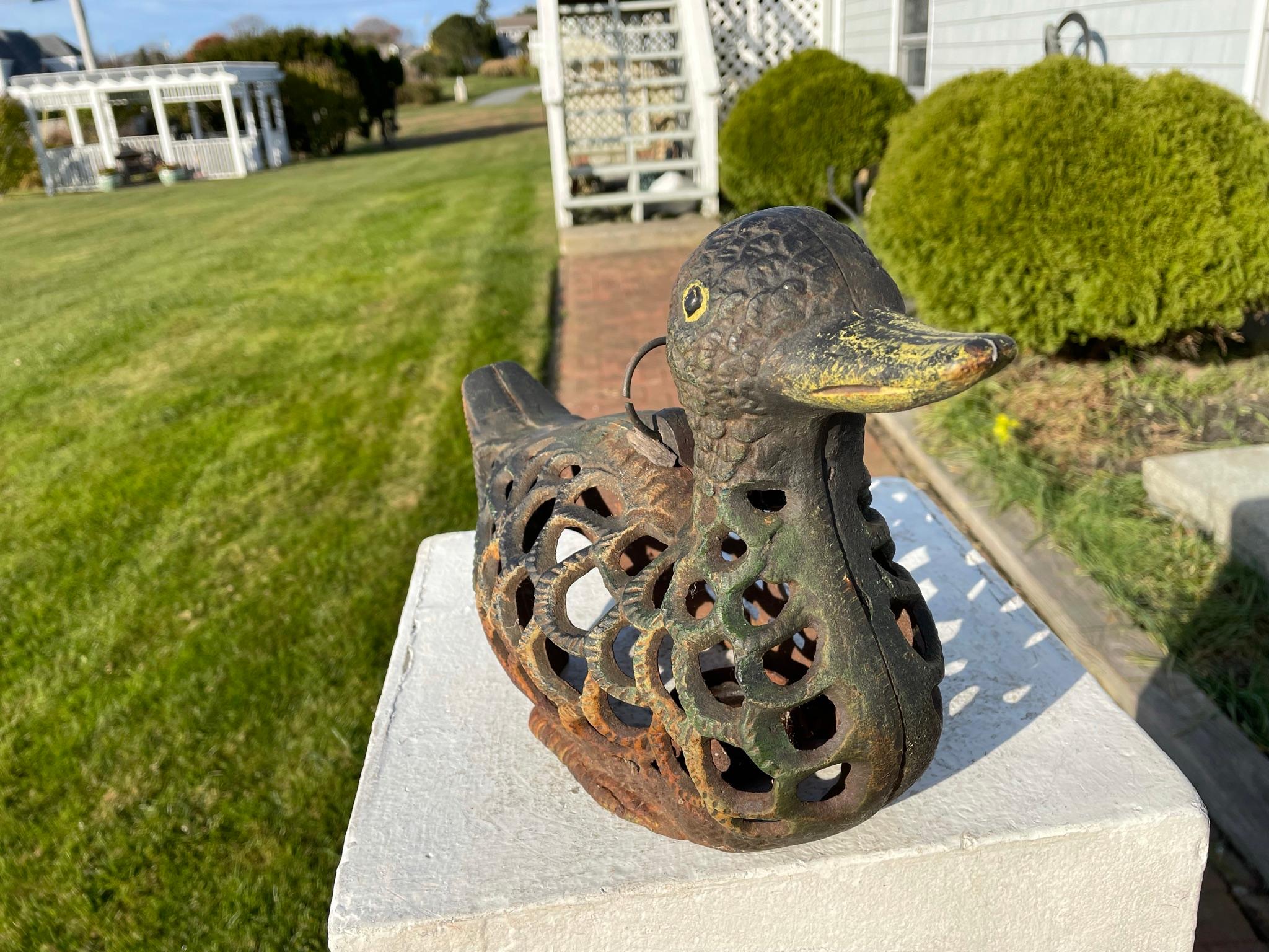 Japanese Rare Old Vintage Duck Decoy Lighting Lantern 6