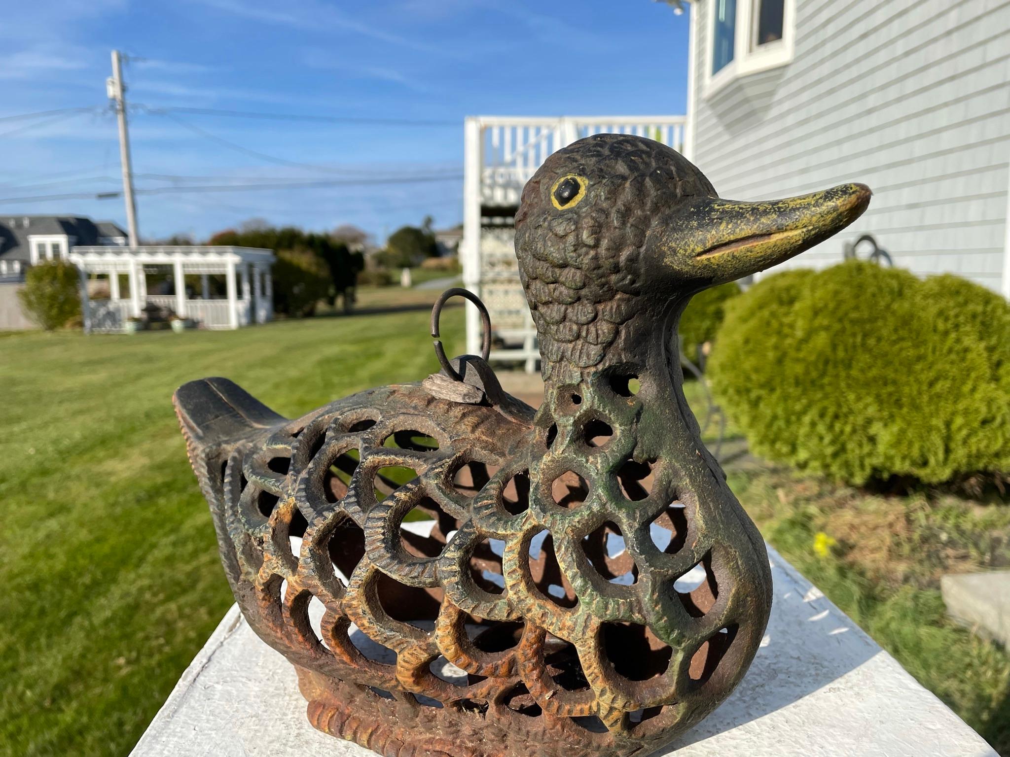 Japanese Rare Old Vintage Duck Decoy Lighting Lantern In Good Condition In South Burlington, VT