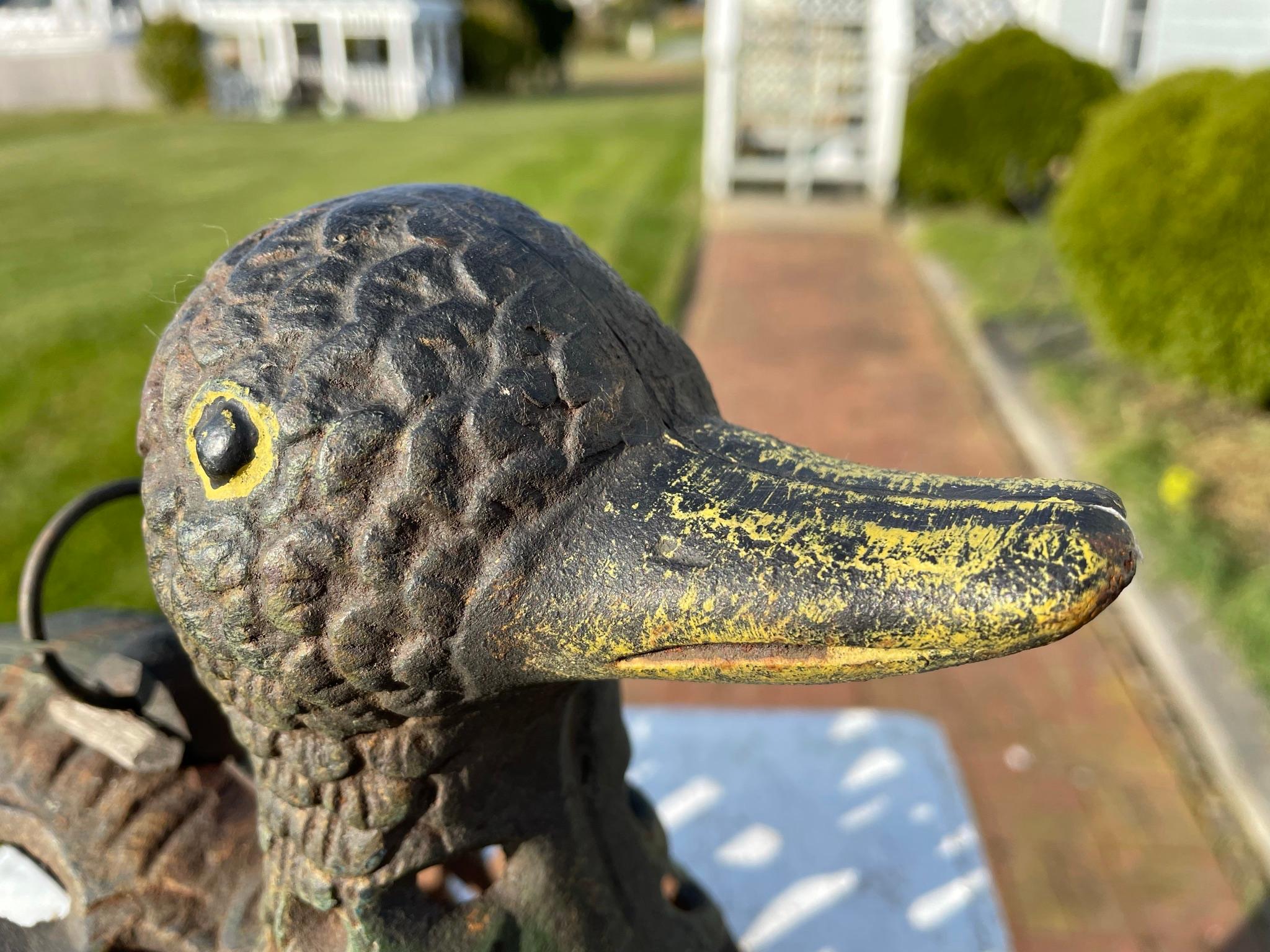 Iron Japanese Rare Old Vintage Duck Decoy Lighting Lantern