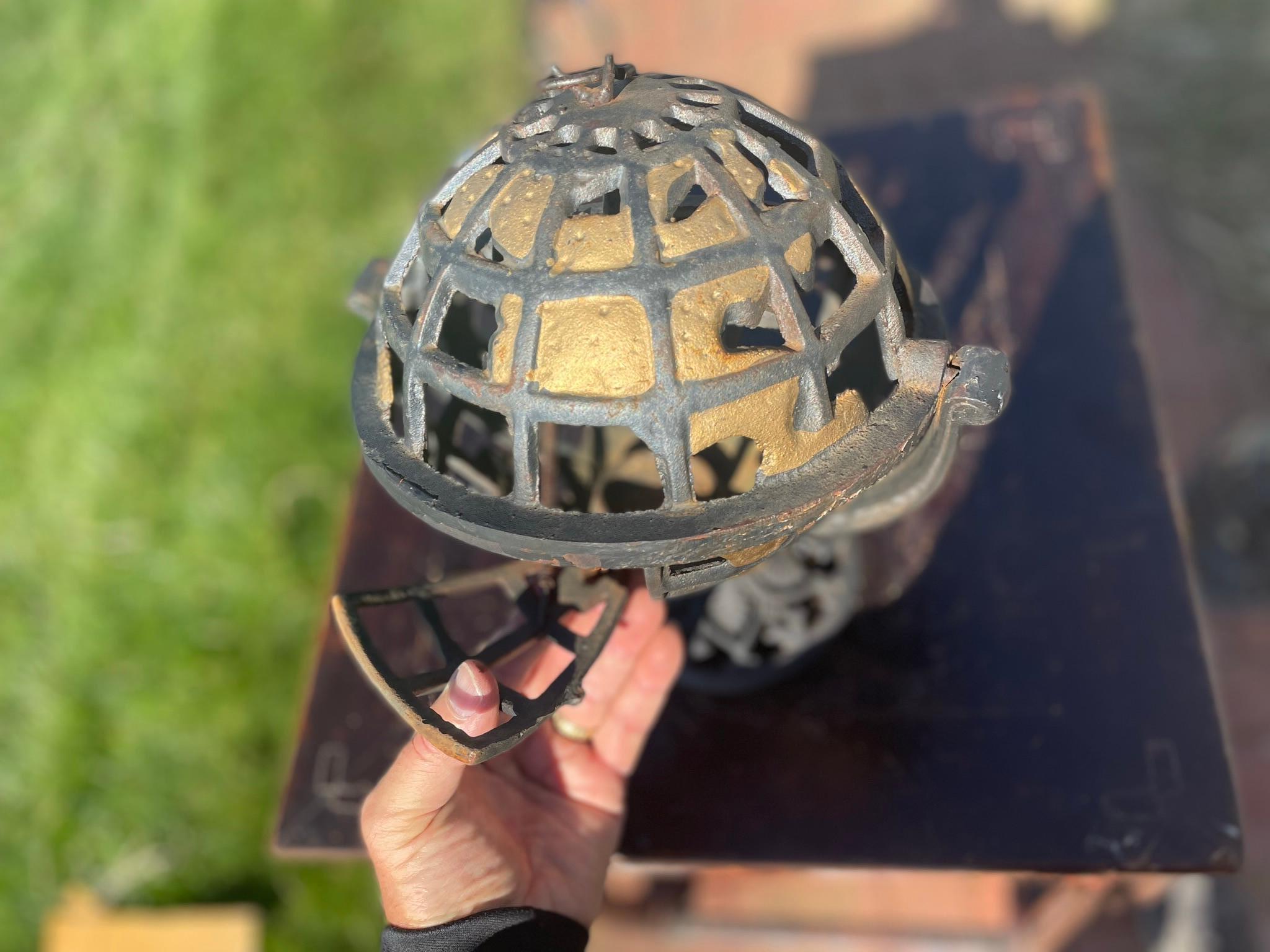 Japanese Rare Pair Old World Globe Lighting Lanterns 3