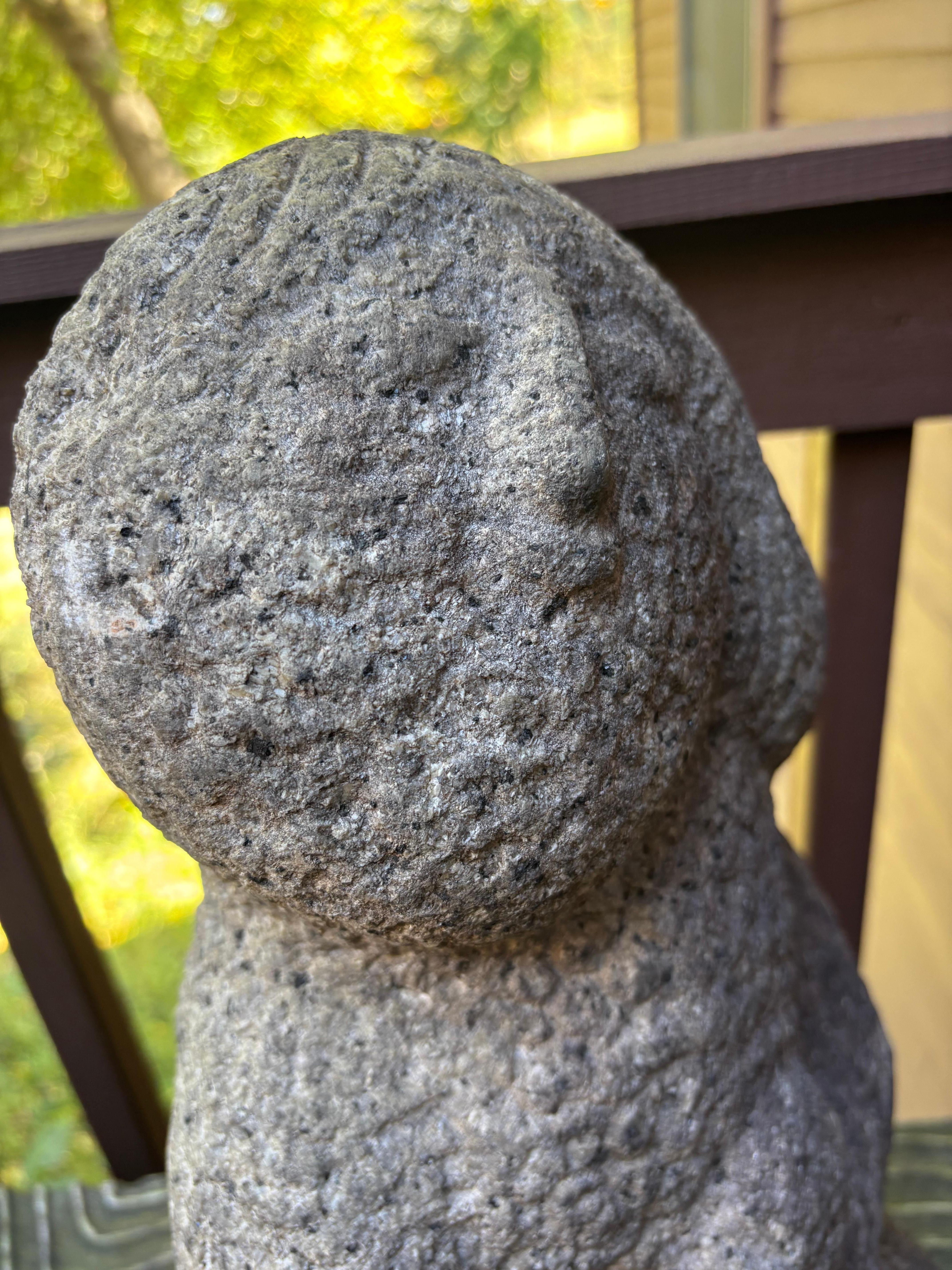 Rare Japonais Serein Pierre sculptée Shinto Riz Prospérité Déesse , 19e siècle en vente 4