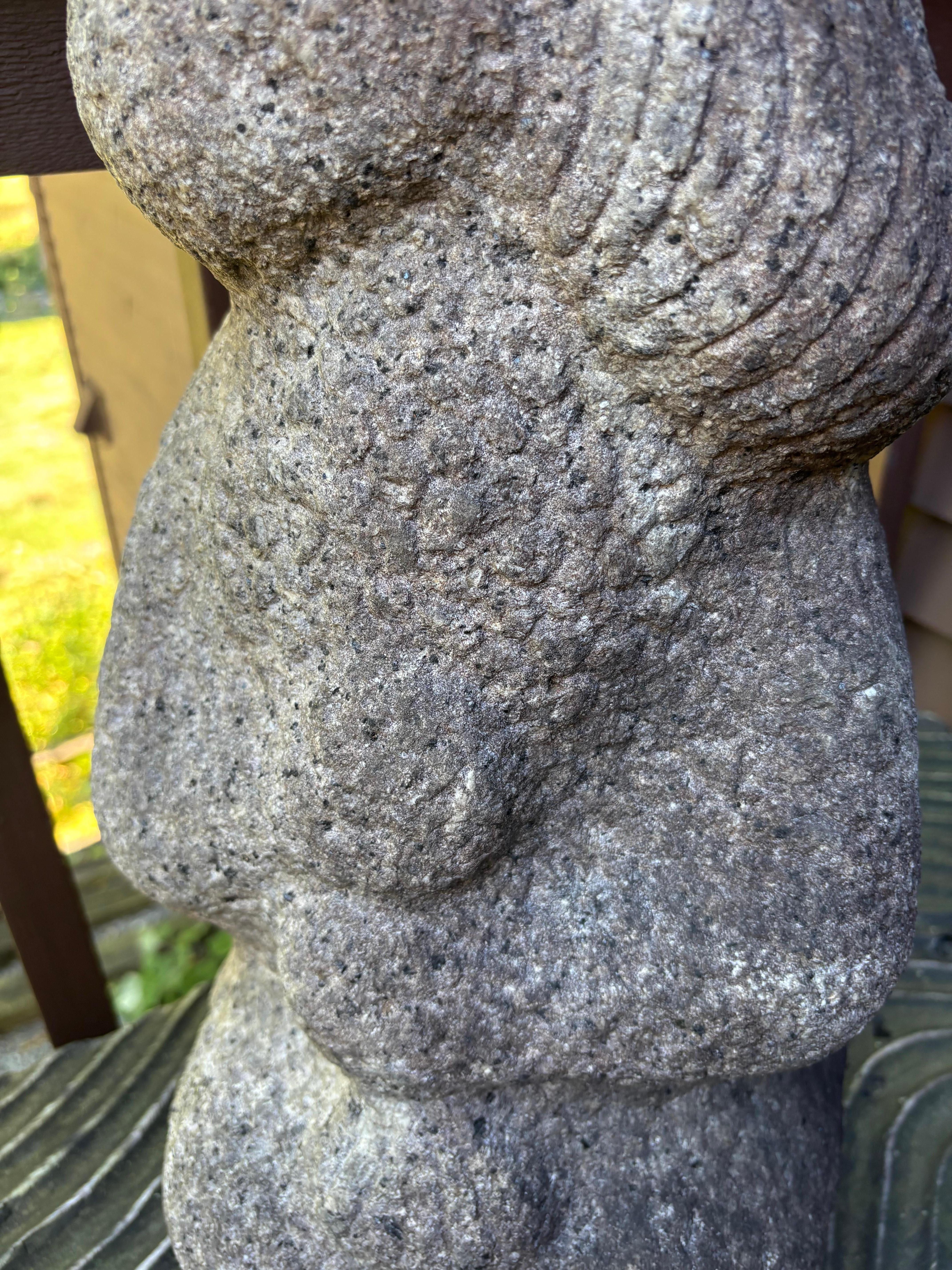 Rare Japonais Serein Pierre sculptée Shinto Riz Prospérité Déesse , 19e siècle en vente 1