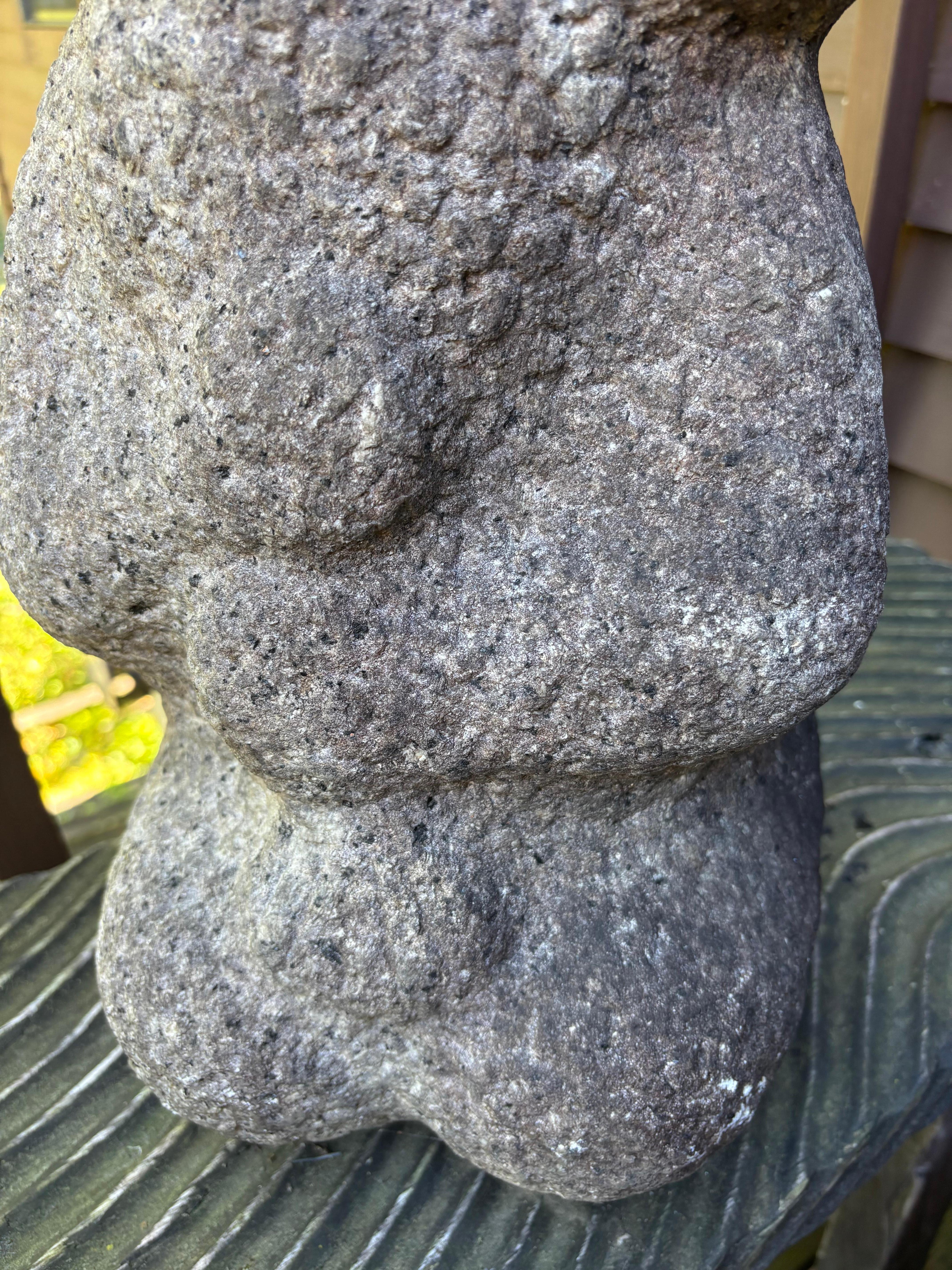 Rare Japonais Serein Pierre sculptée Shinto Riz Prospérité Déesse , 19e siècle en vente 2