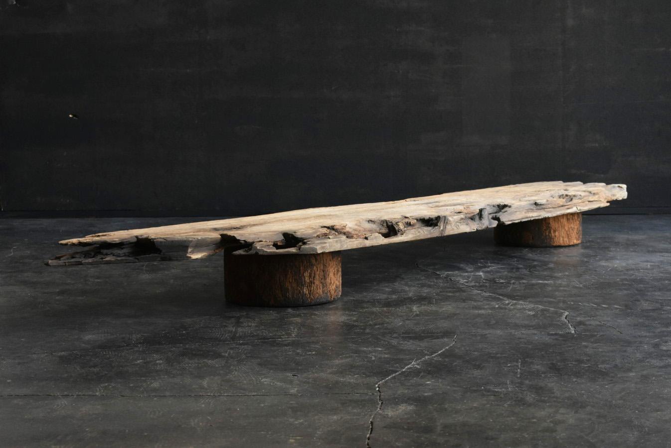 Meiji Japanese Rare Wabi Sabi Antique Wooden Low Table/Coffee Table/1868-1920