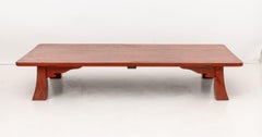 Japanese Red and Black Lacquered Low Table