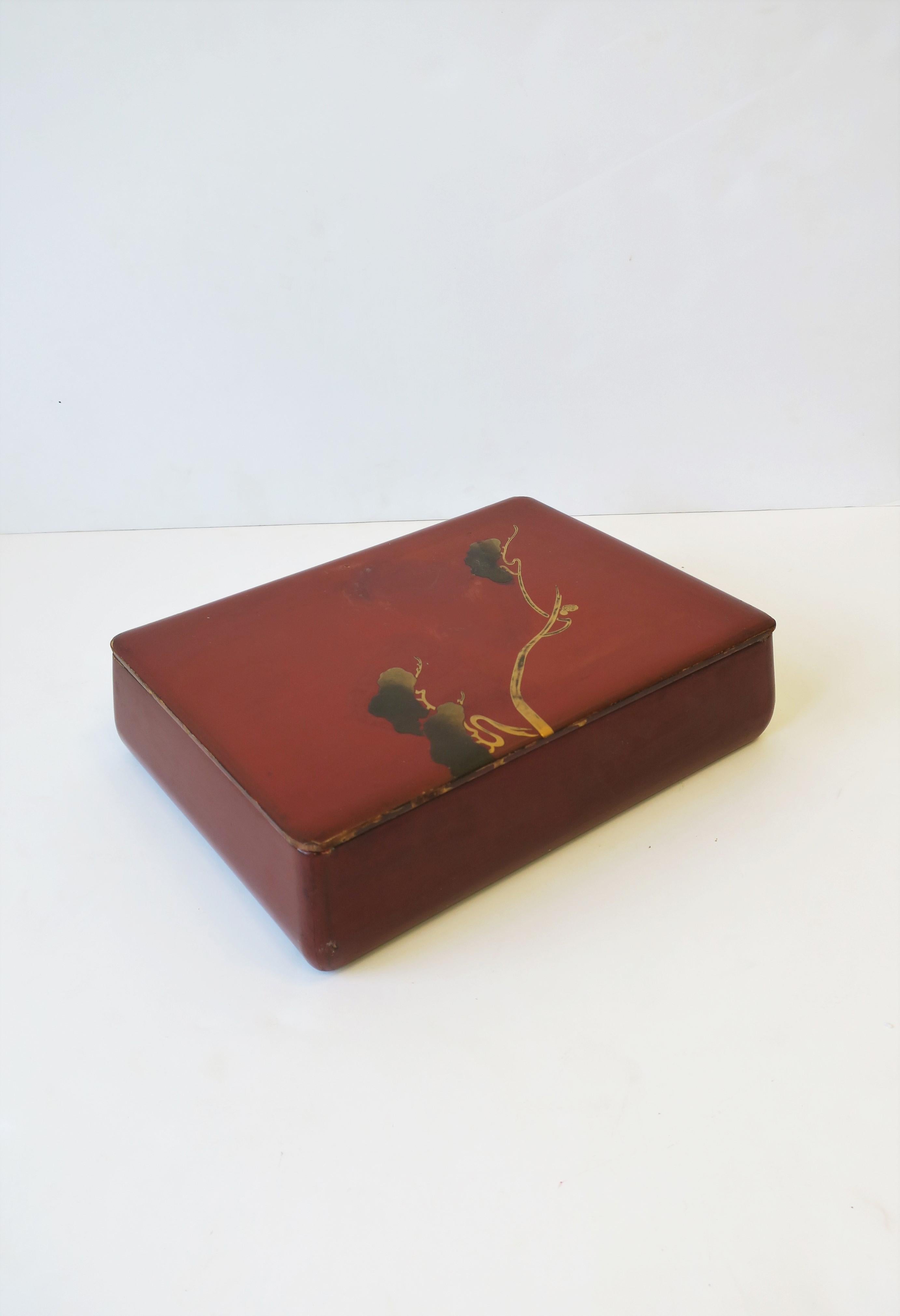Lacquered Japanese Lacquer Box For Sale