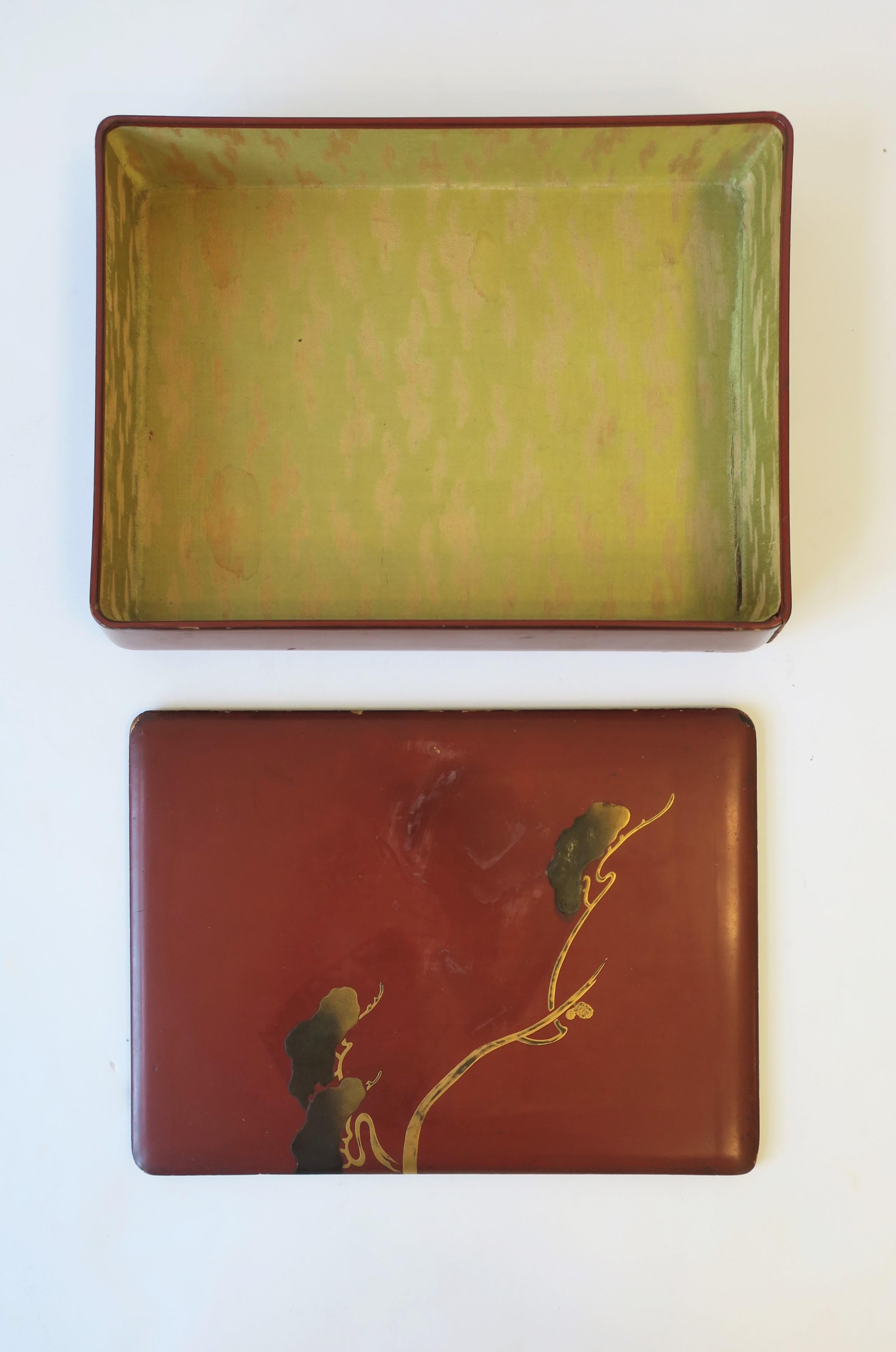 Japanese Lacquer Box In Fair Condition For Sale In New York, NY