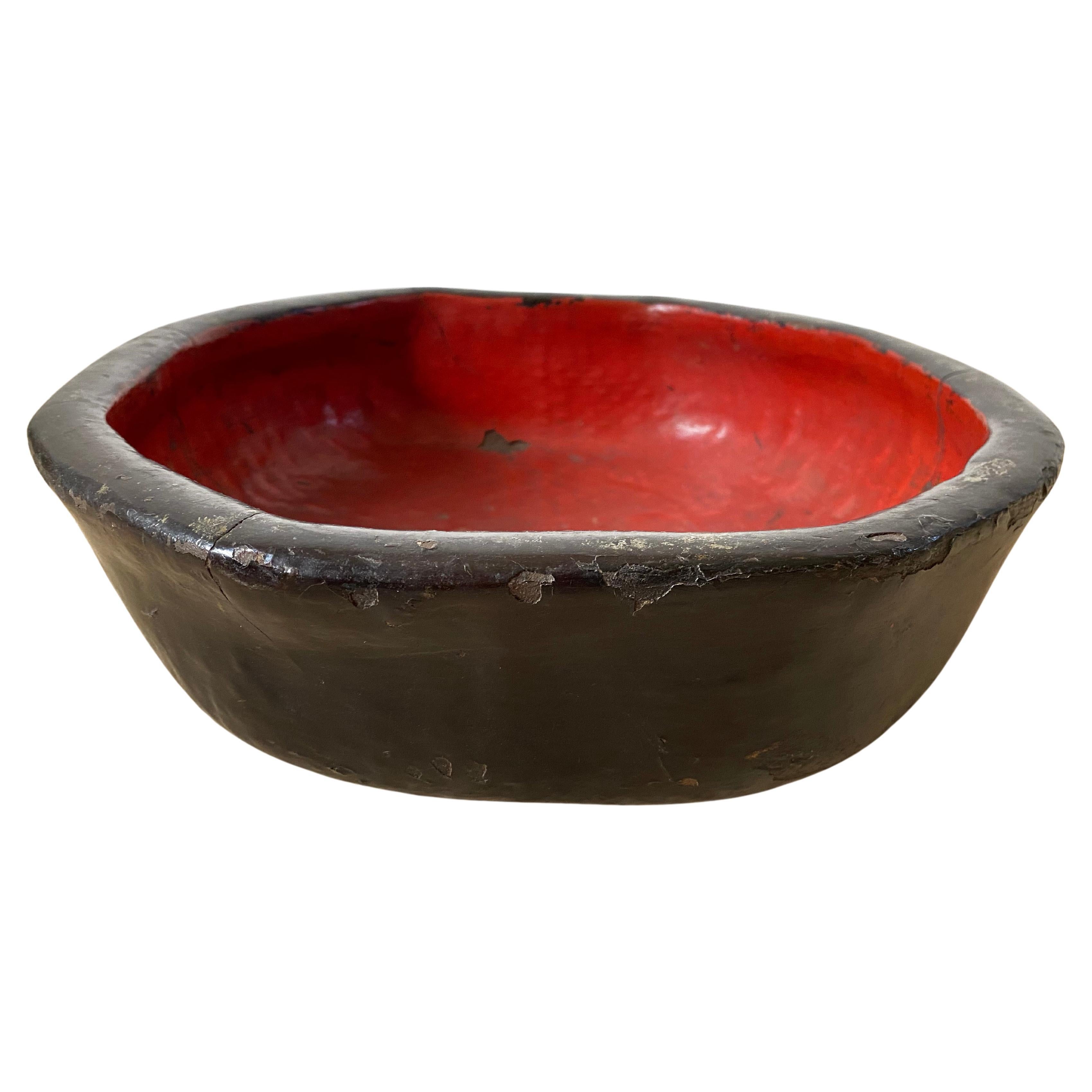 Japanese Red & Black Lacquer Bowl, Early 20th Century