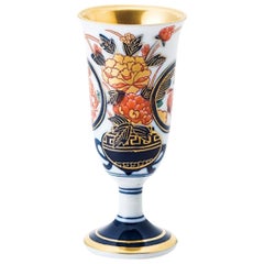 Japanese Contemporary Blue Gilded Porcelain Cup