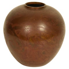 Japanese Red Bronze Vase from Yamagata