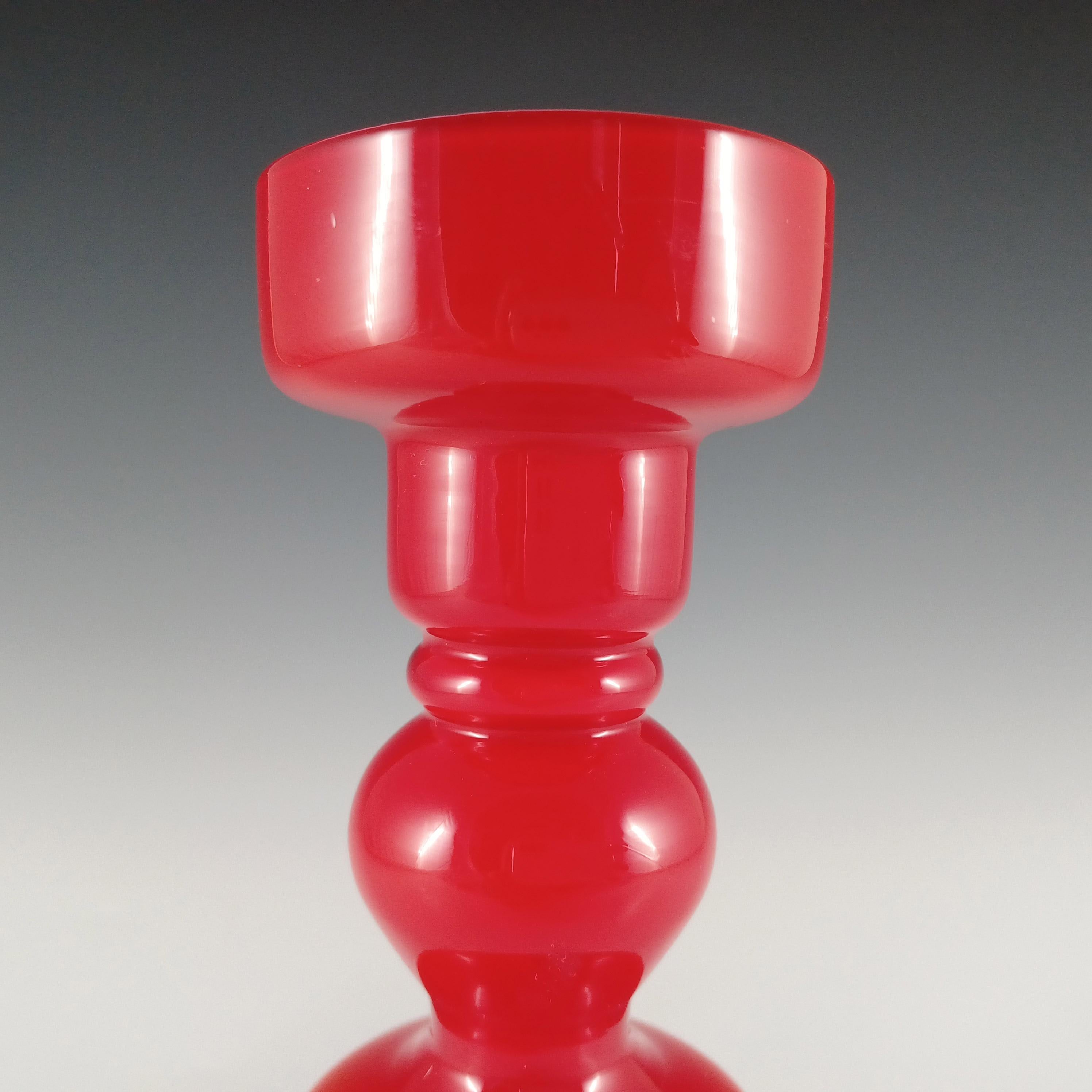 Jarrón japonés de cristal rojo con aro - Estilo sueco en Bueno estado para la venta en Bolton, GB
