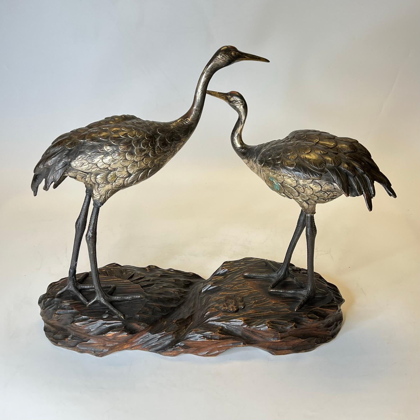 Japanese Red Crowned Crane Bronze Sculpture 8