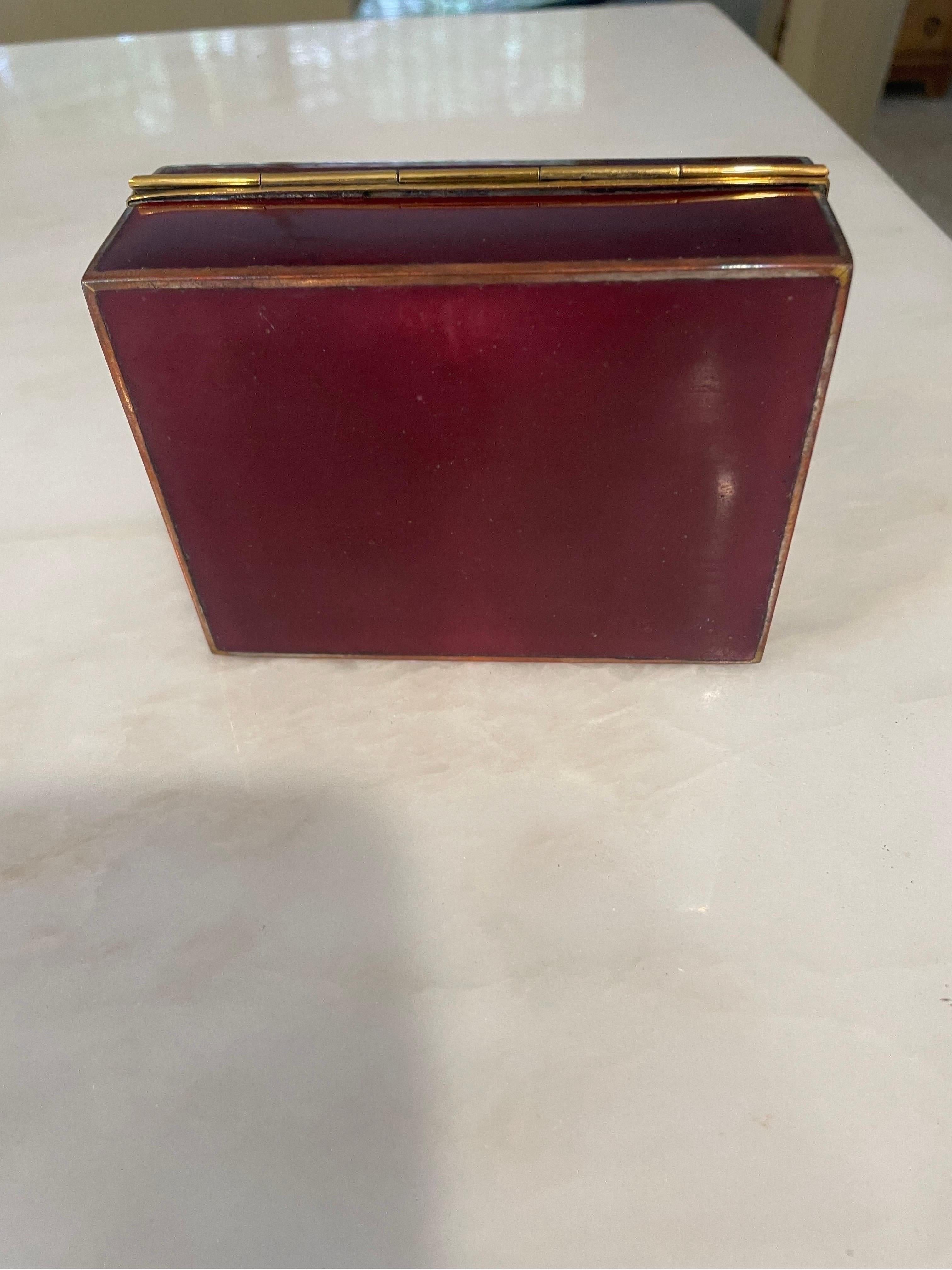 Japanese Red Enamel box  For Sale 1