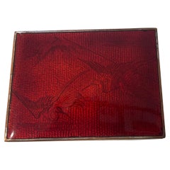 Japanese Red Enamel box