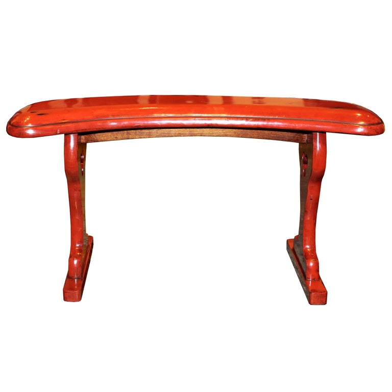 Japanese Red Lacquer Arm Rest at 1stDibs