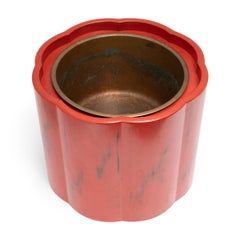 Japanese Red Lacquer Hibachi, c. 1900