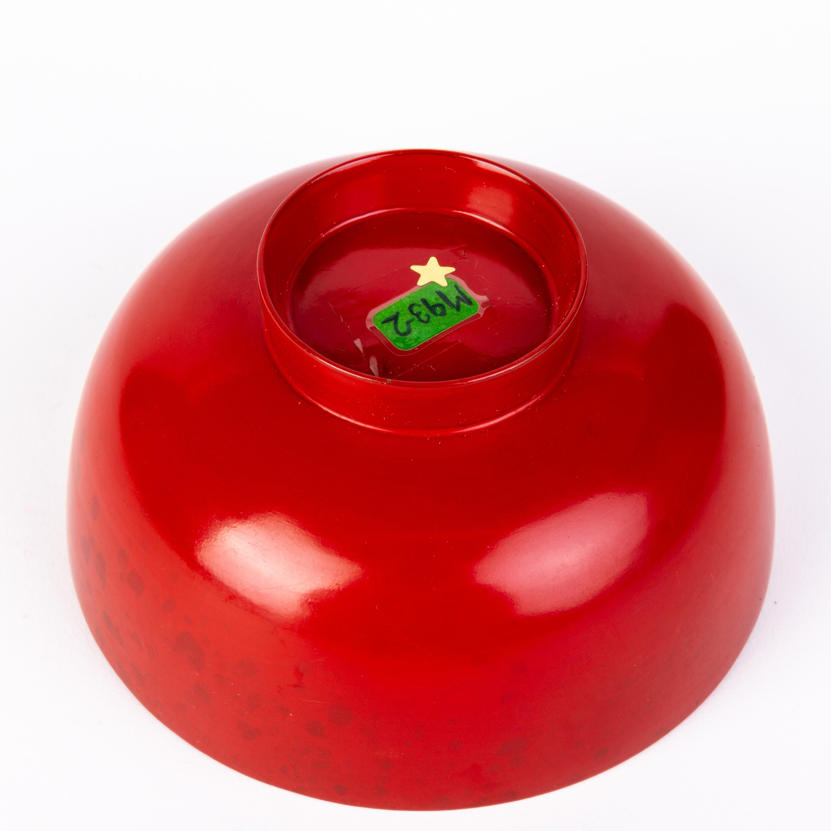 19th Century Japanese Red Laquered Bowl  For Sale